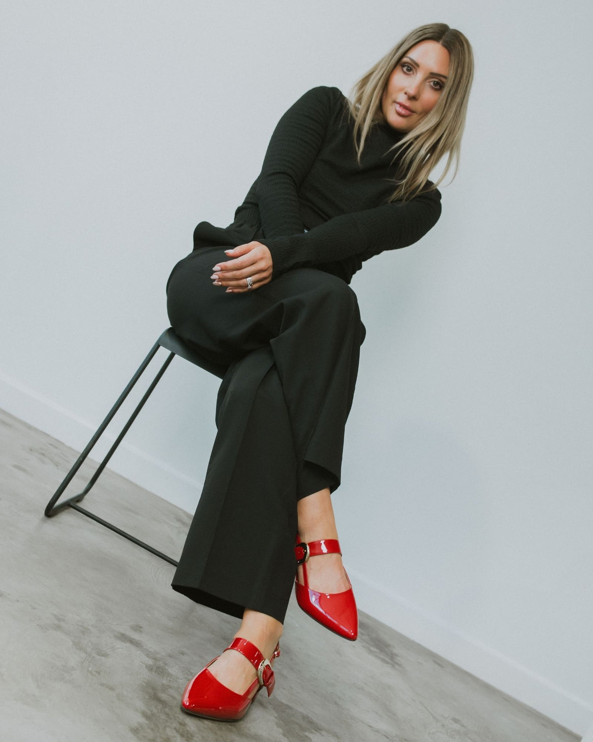 JESS SLINGBACK HEELS RED PATENT