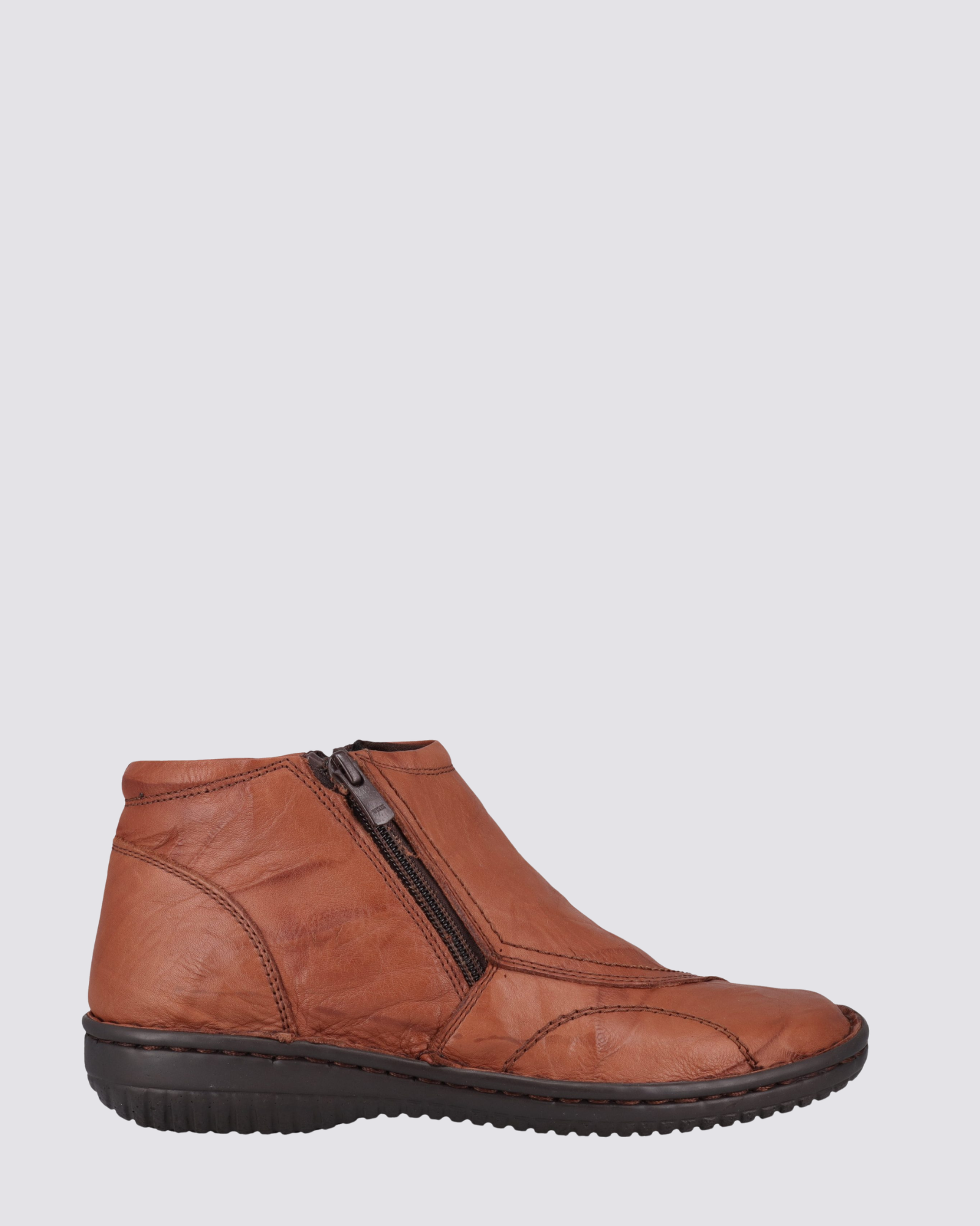 5250-27 ANKLE BOOTS TAN CRINKLE