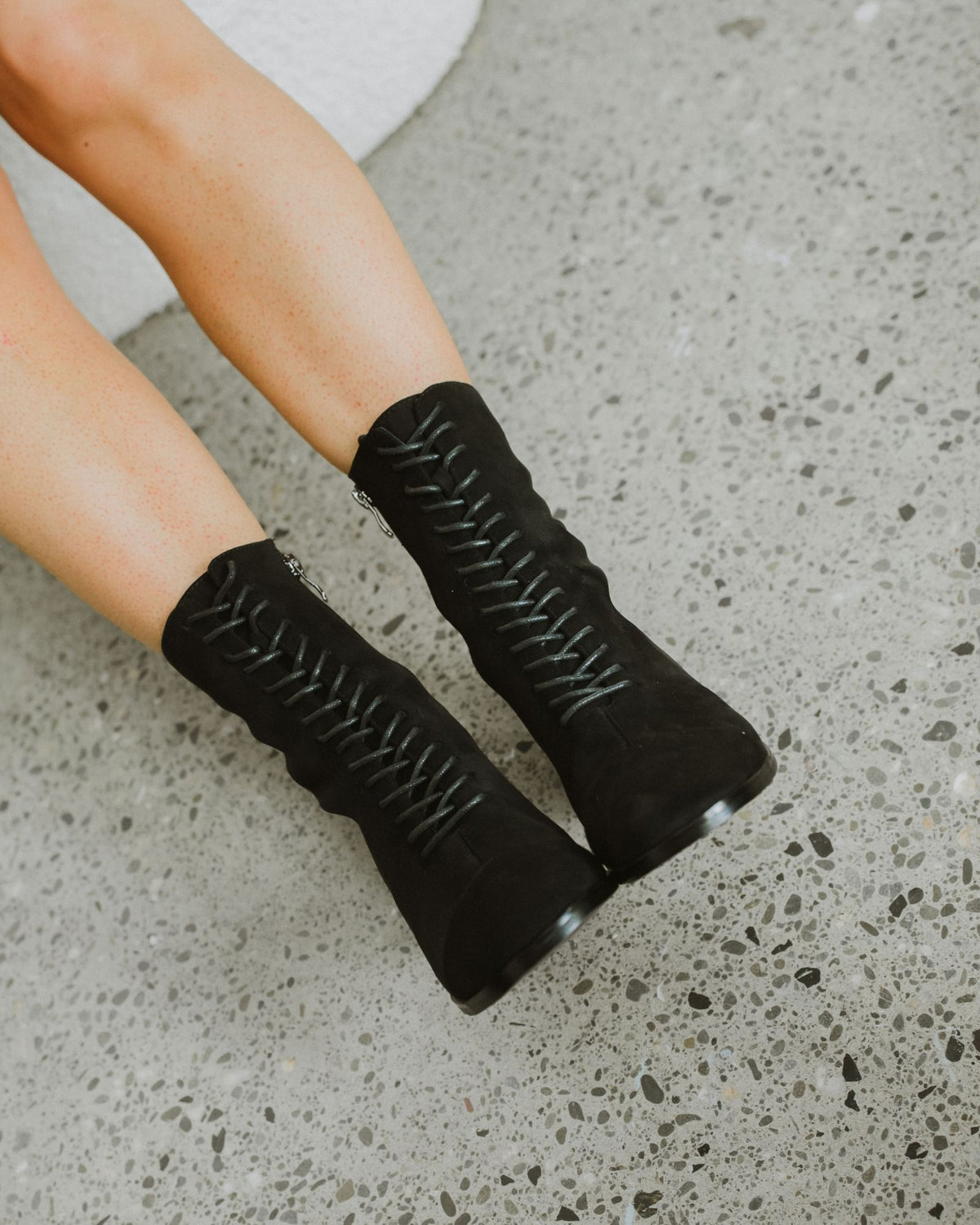LAVERNE ANKLE BOOTS BLACK MICROFIBRE