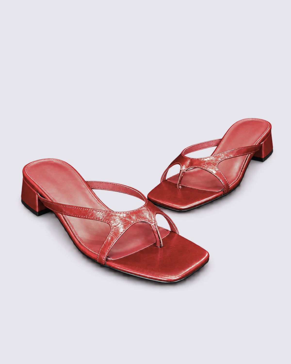 SIEKA HEELS BURGUNDY CRINKLE