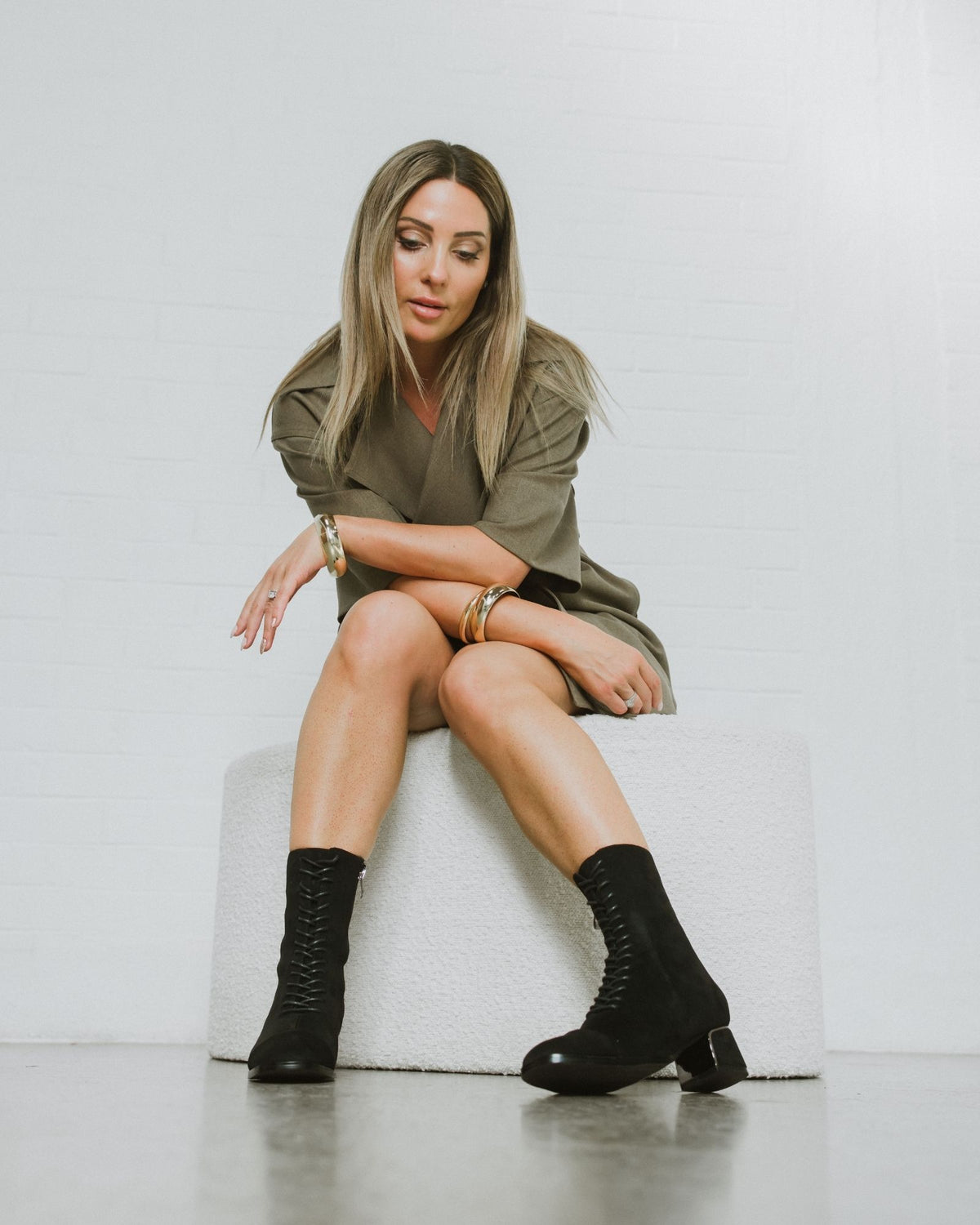 LAVERNE ANKLE BOOTS BLACK MICROFIBRE