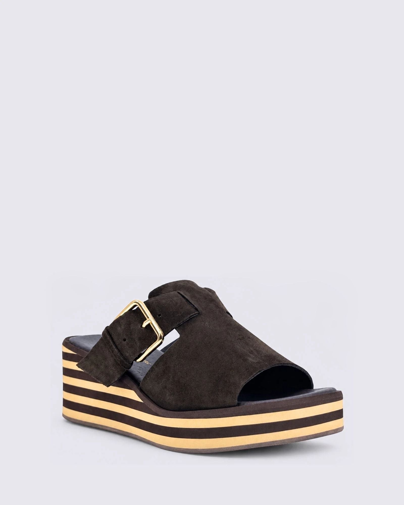 FOGAL WEDGES CHOCOLATE SUEDE