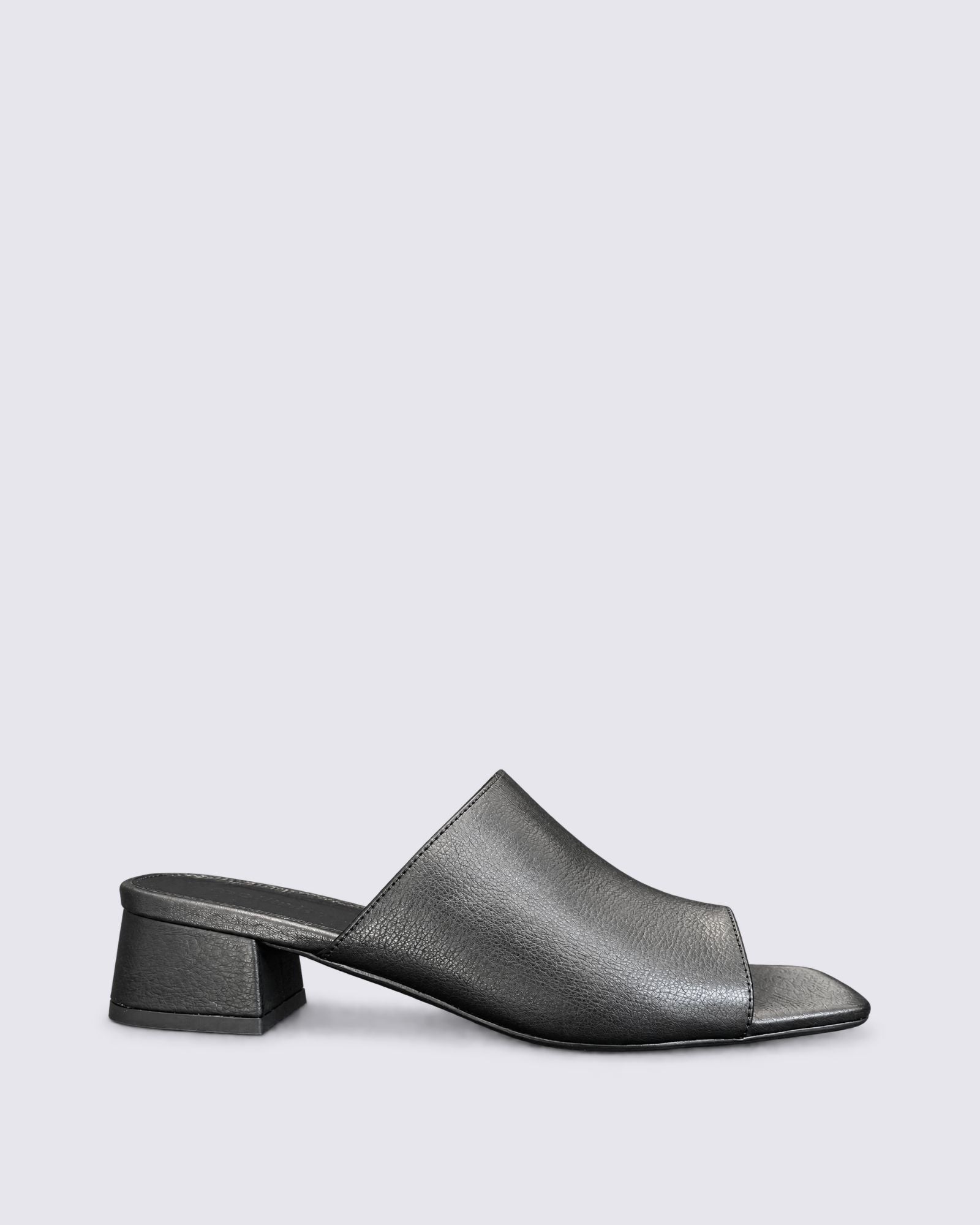 SANSAH HEELED MULE BLACK