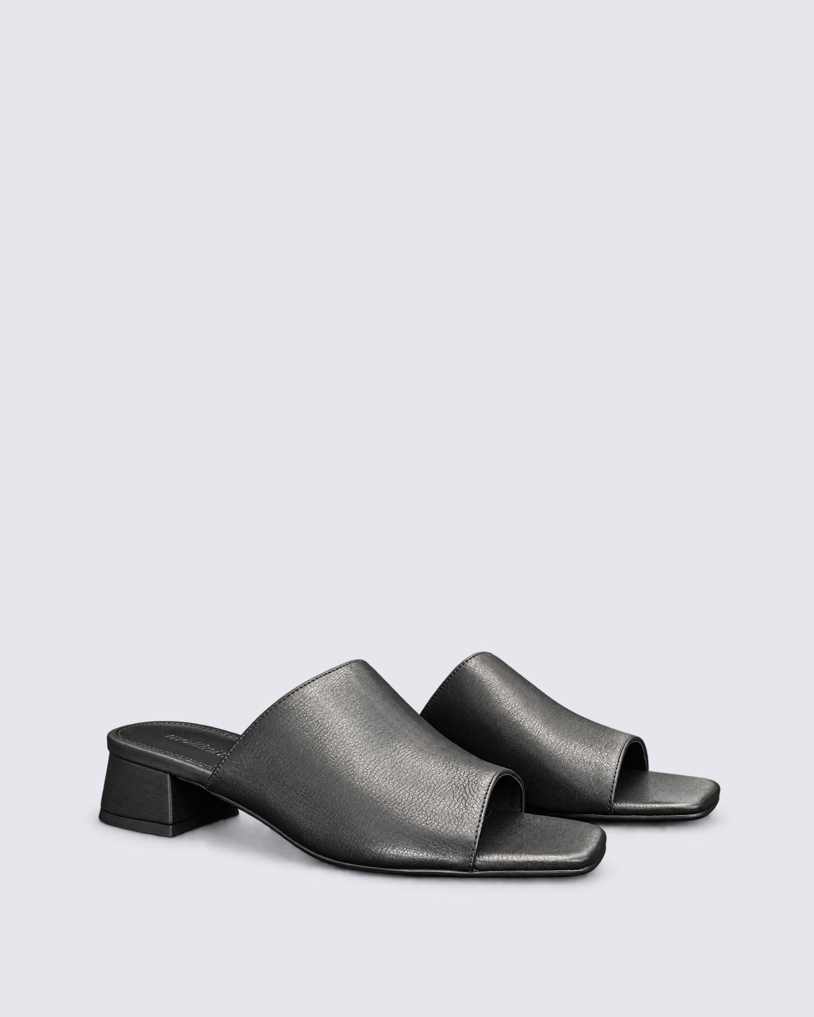 SANSAH HEELED MULE BLACK