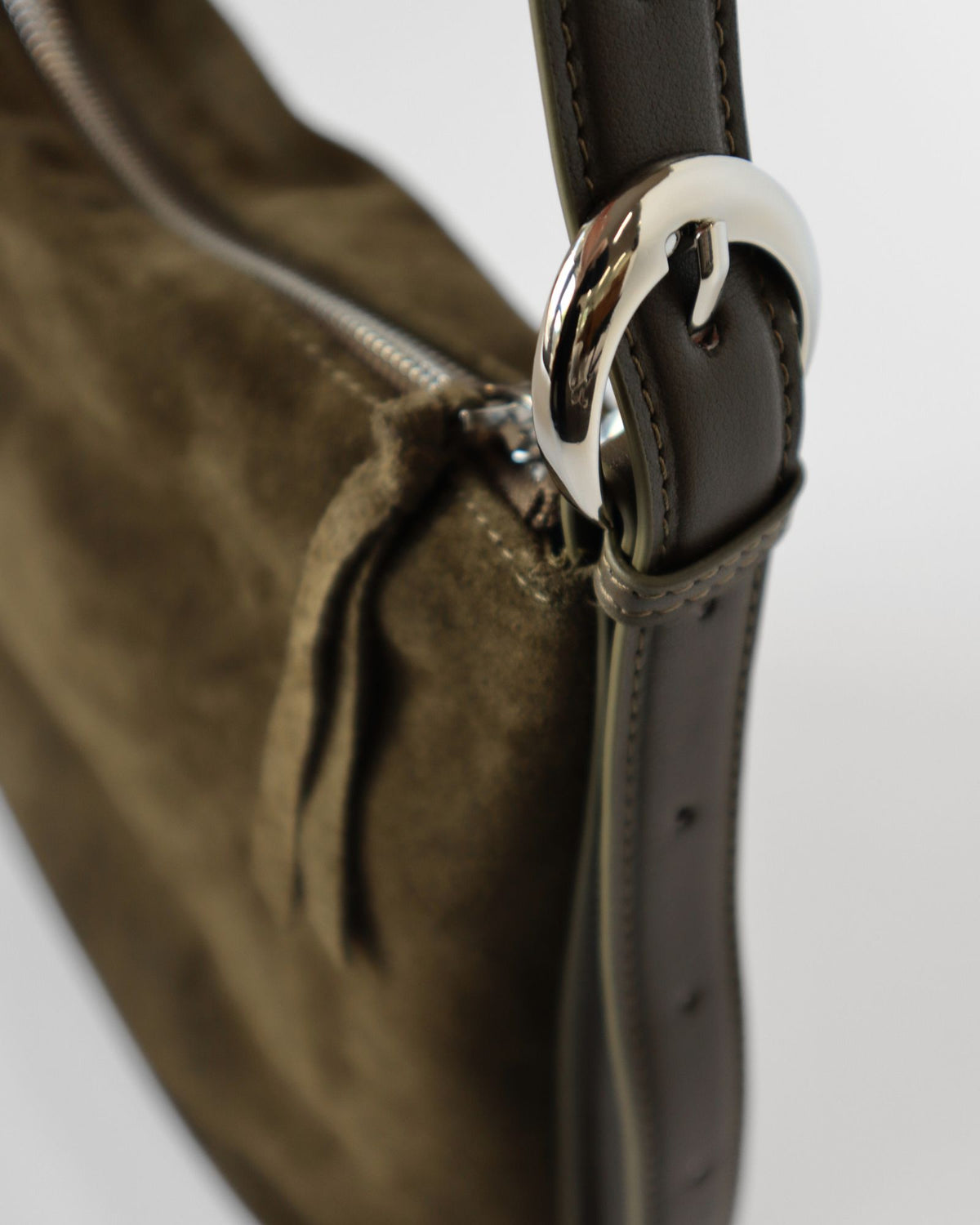 CAMILLA BAG KHAKI SUEDE