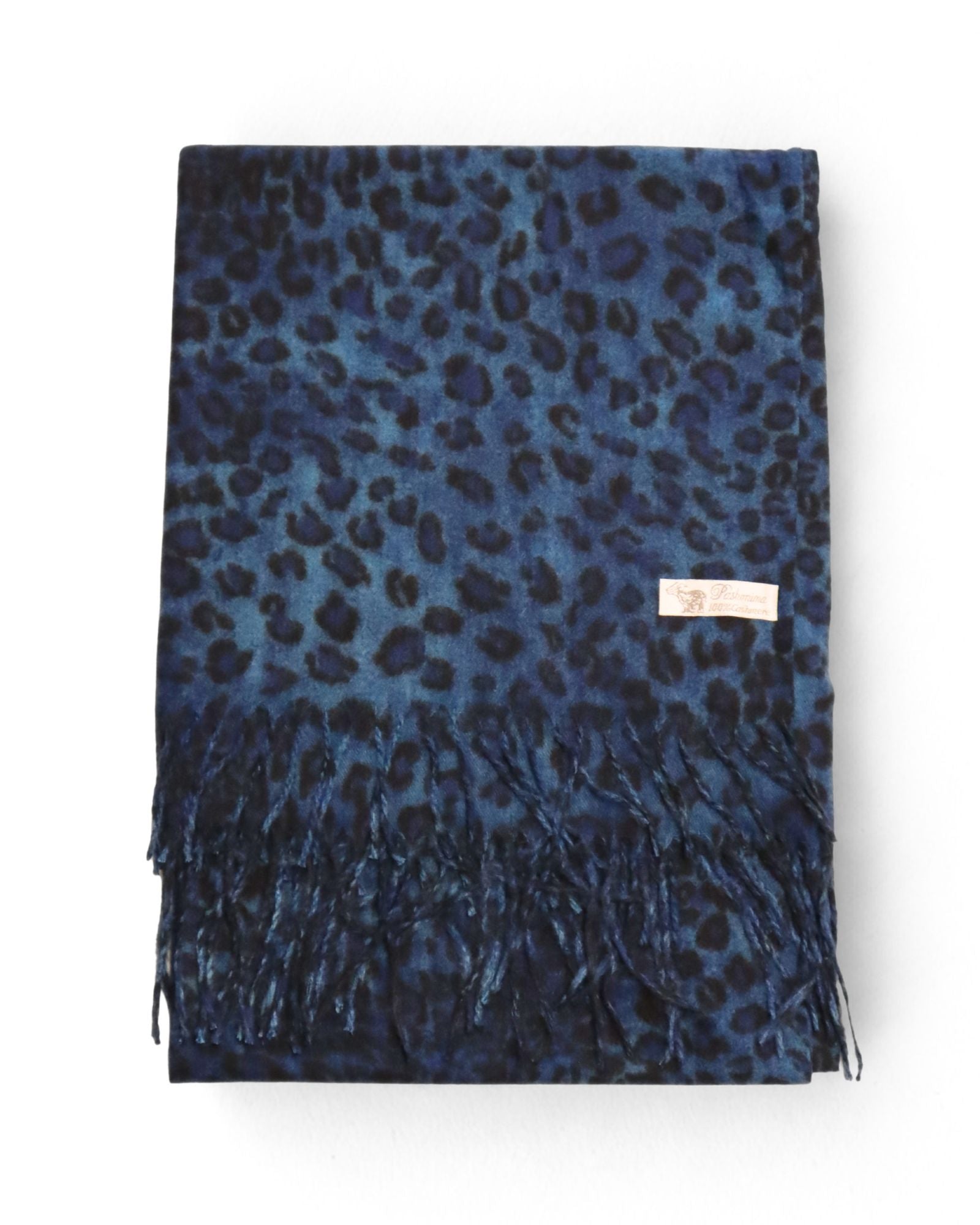 ARIA SCARF BLUE LEOPARD