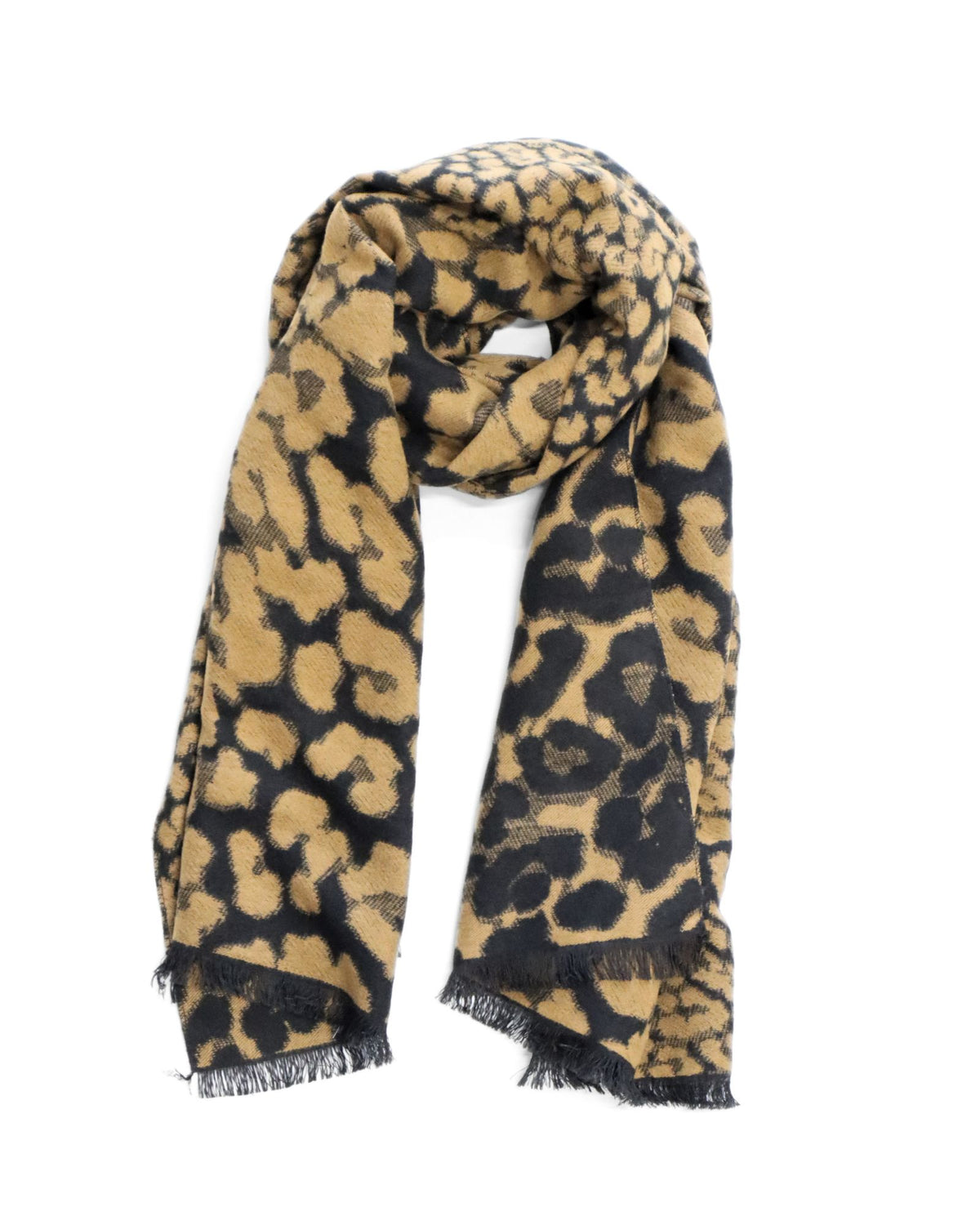 ABBIE SCARF CAMEL LEOAPRD