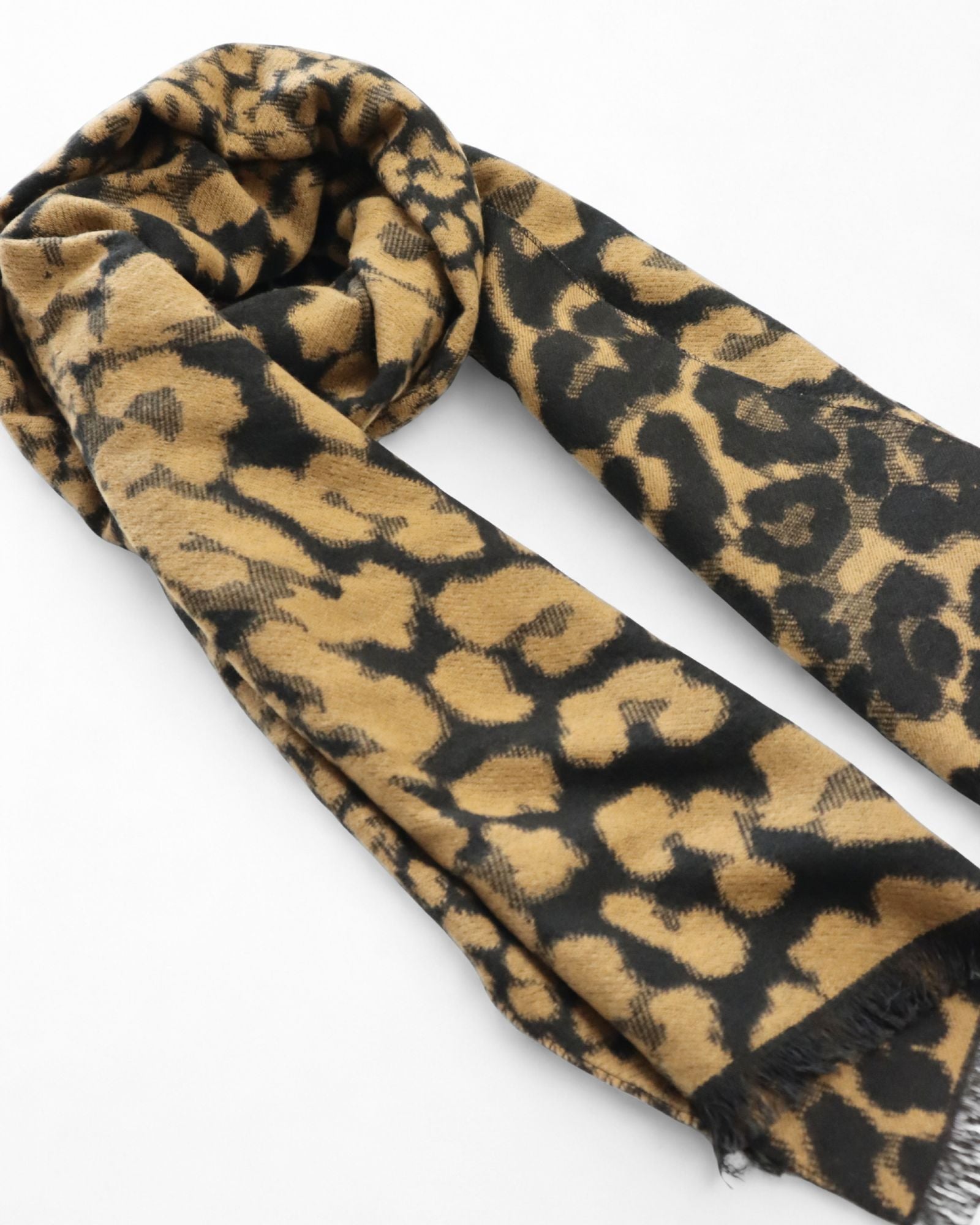 ABBIE SCARF CAMEL LEOAPRD