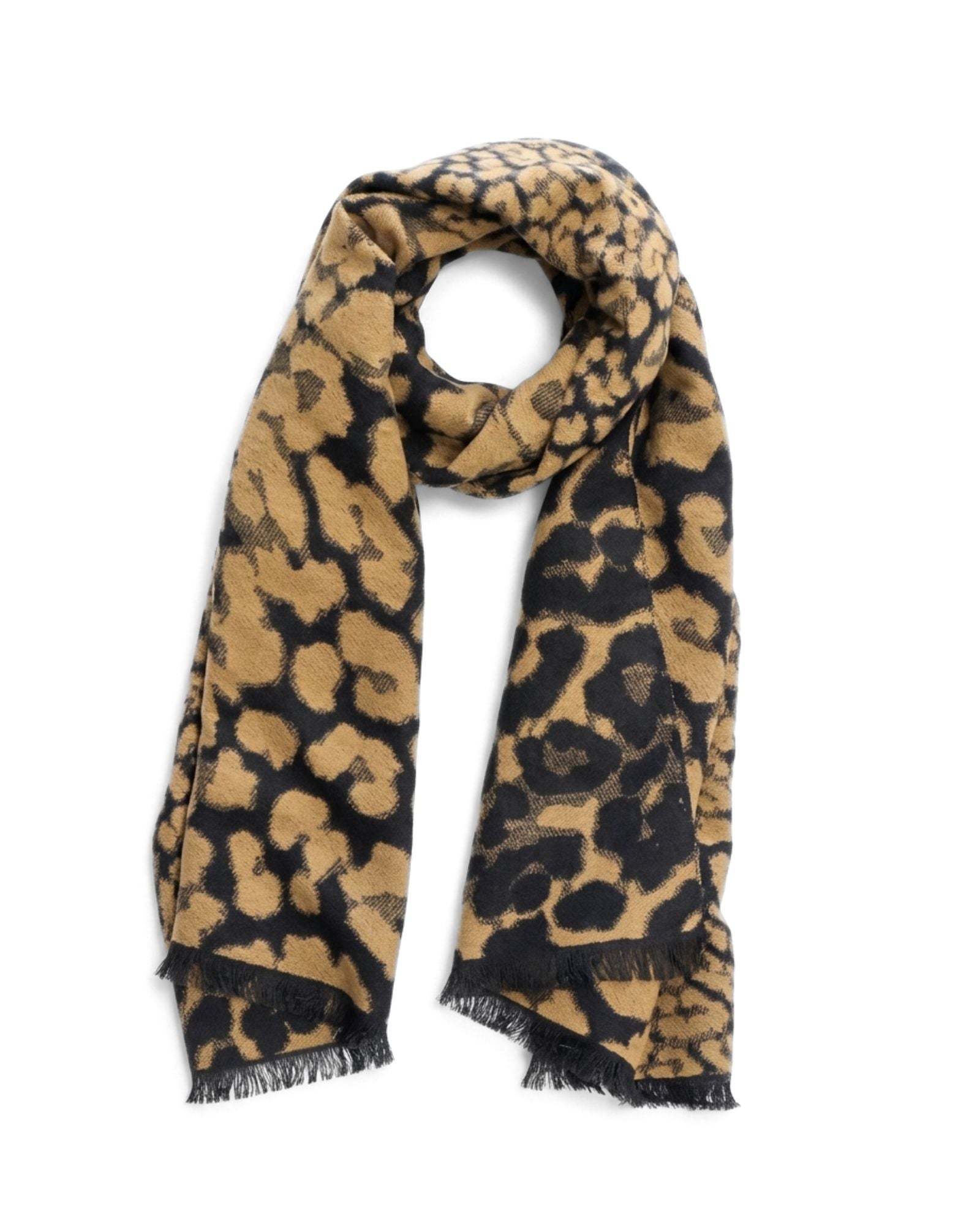 ABBIE SCARF CAMEL LEOAPRD