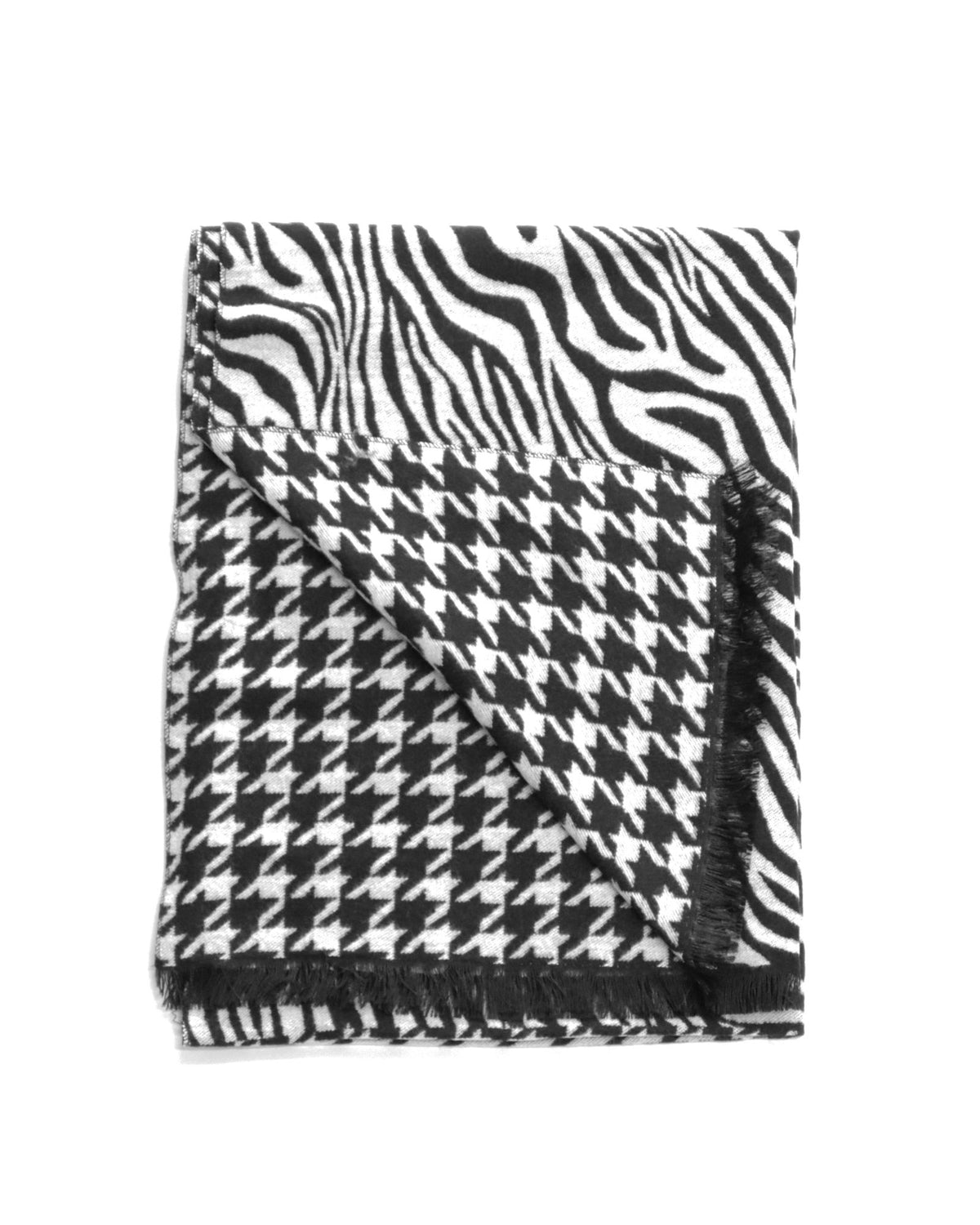 ASHLEY SCARF BLACK/WHITE ZEBRA
