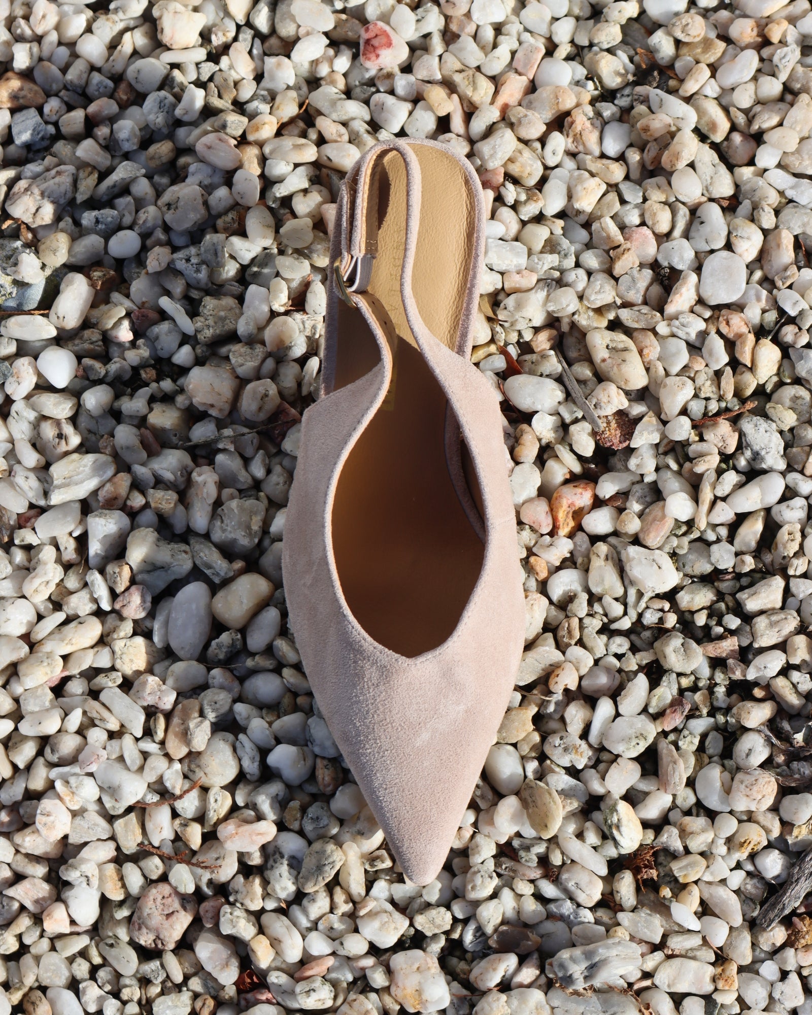 MONROE SLINGBACK HEELS TAUPE SUEDE
