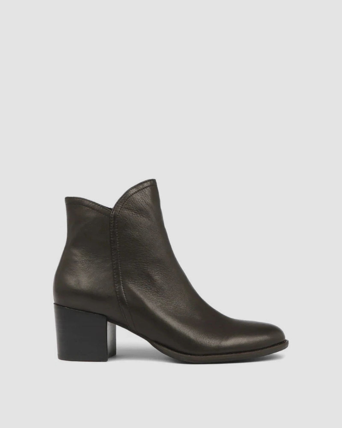 MOCKAS ANKLE BOOTS BLACK LEATHER