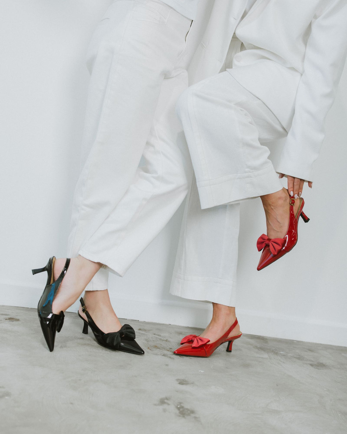 LOLITA SLINGBACK HEELS RED PATENT