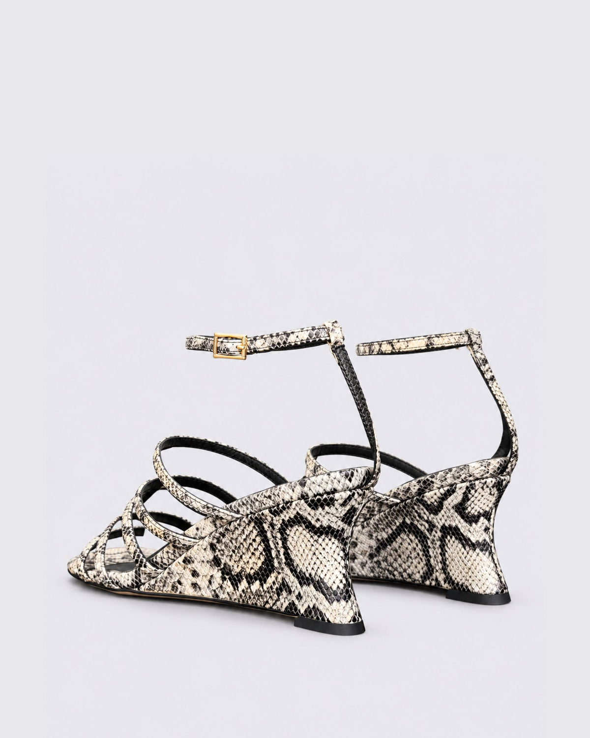 FAYTE SANDALS CREAM/BLACK SNAKE