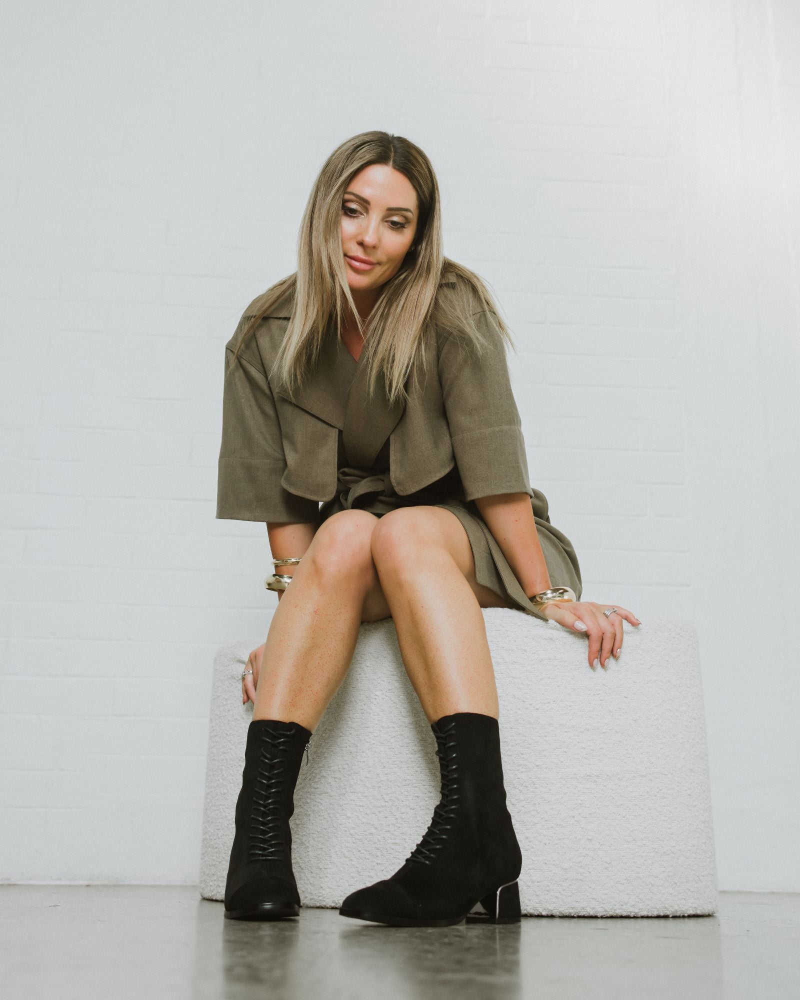 LAVERNE ANKLE BOOTS BLACK MICROFIBRE