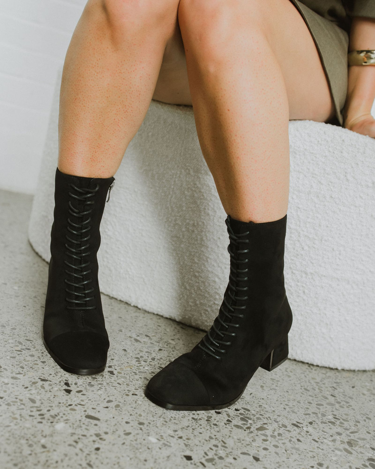 LAVERNE ANKLE BOOTS BLACK MICROFIBRE