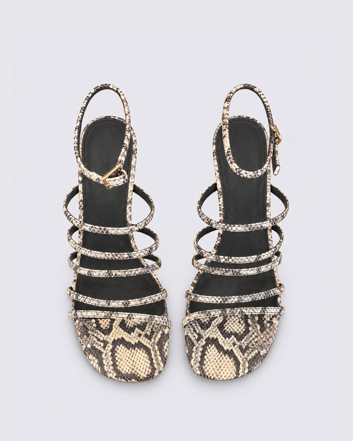 FAYTE SANDALS CREAM/BLACK SNAKE