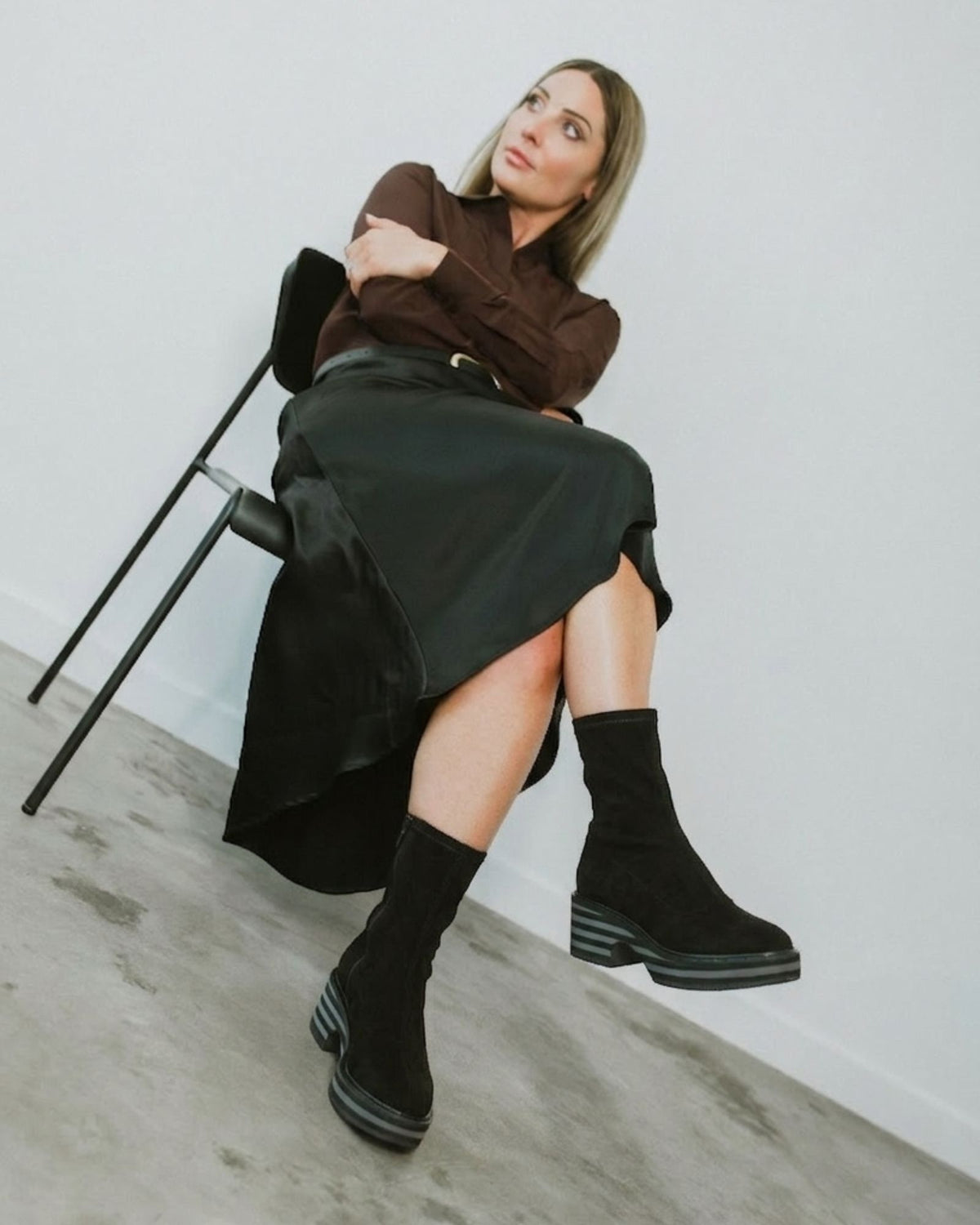 LOVEY BOOTS BLACK MICROFIBRE
