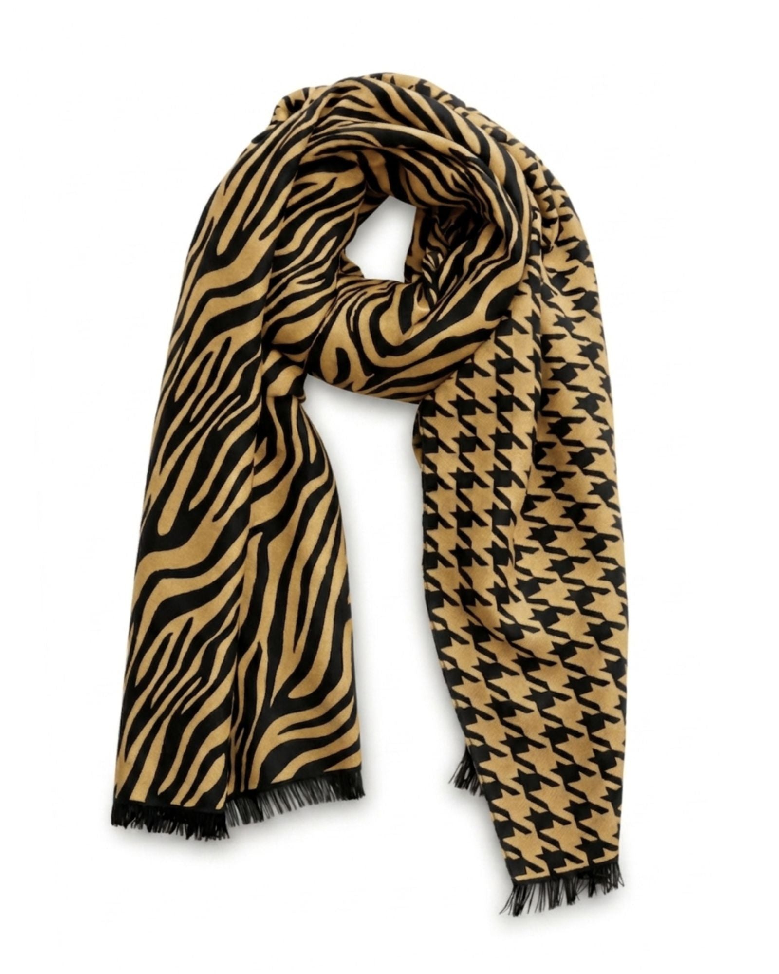 ASHLEY SCARF CHOCOLATE ZEBRA