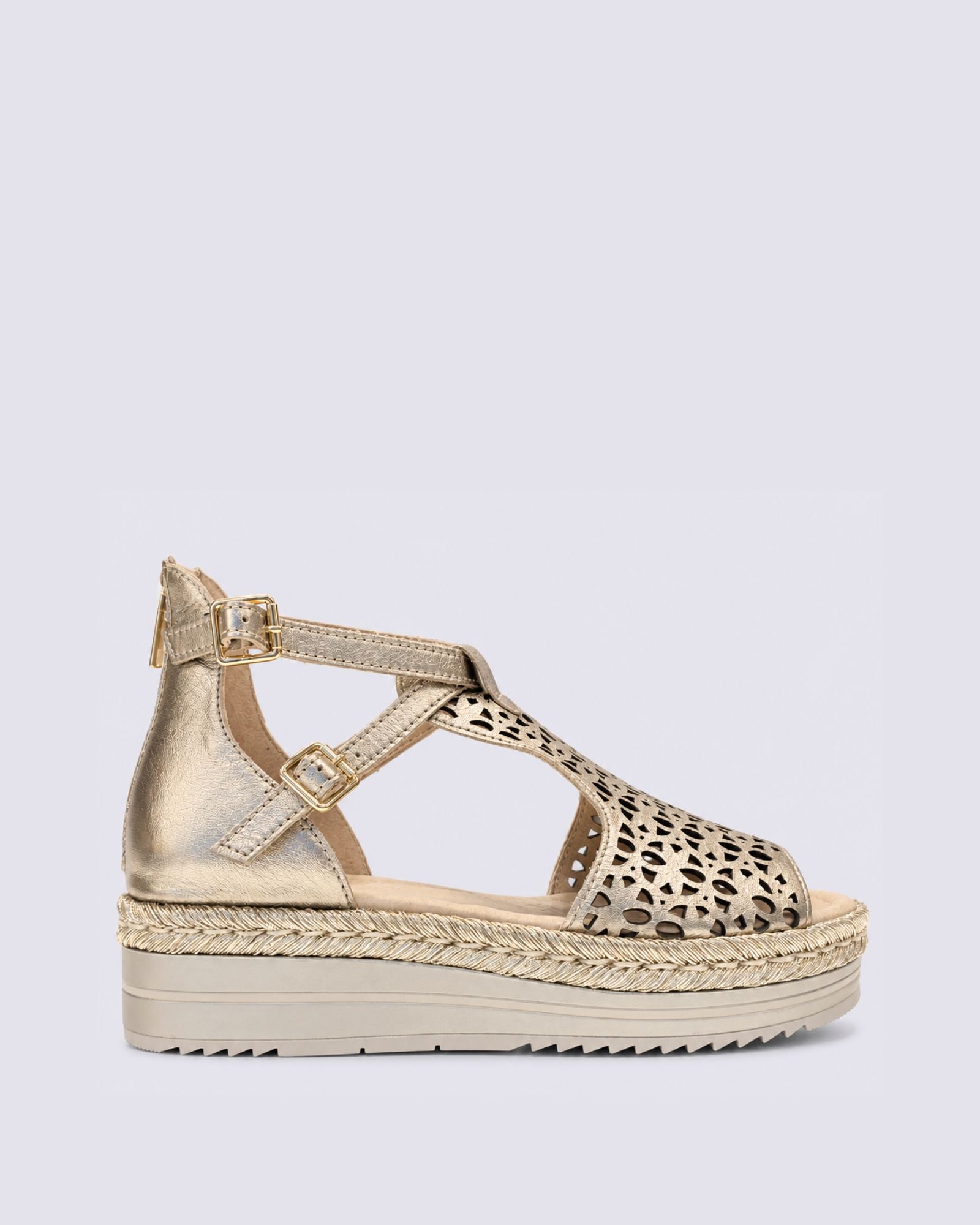 ACCRA PLATFORM SANDAL CHAMPAGNE