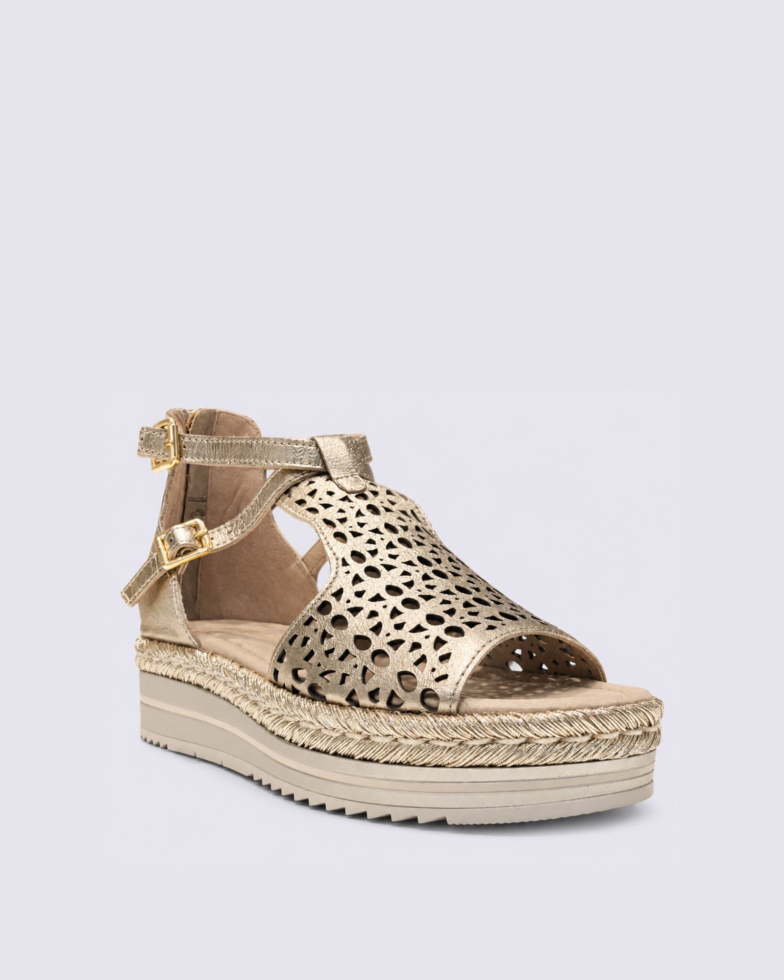 ACCRA PLATFORM SANDAL CHAMPAGNE