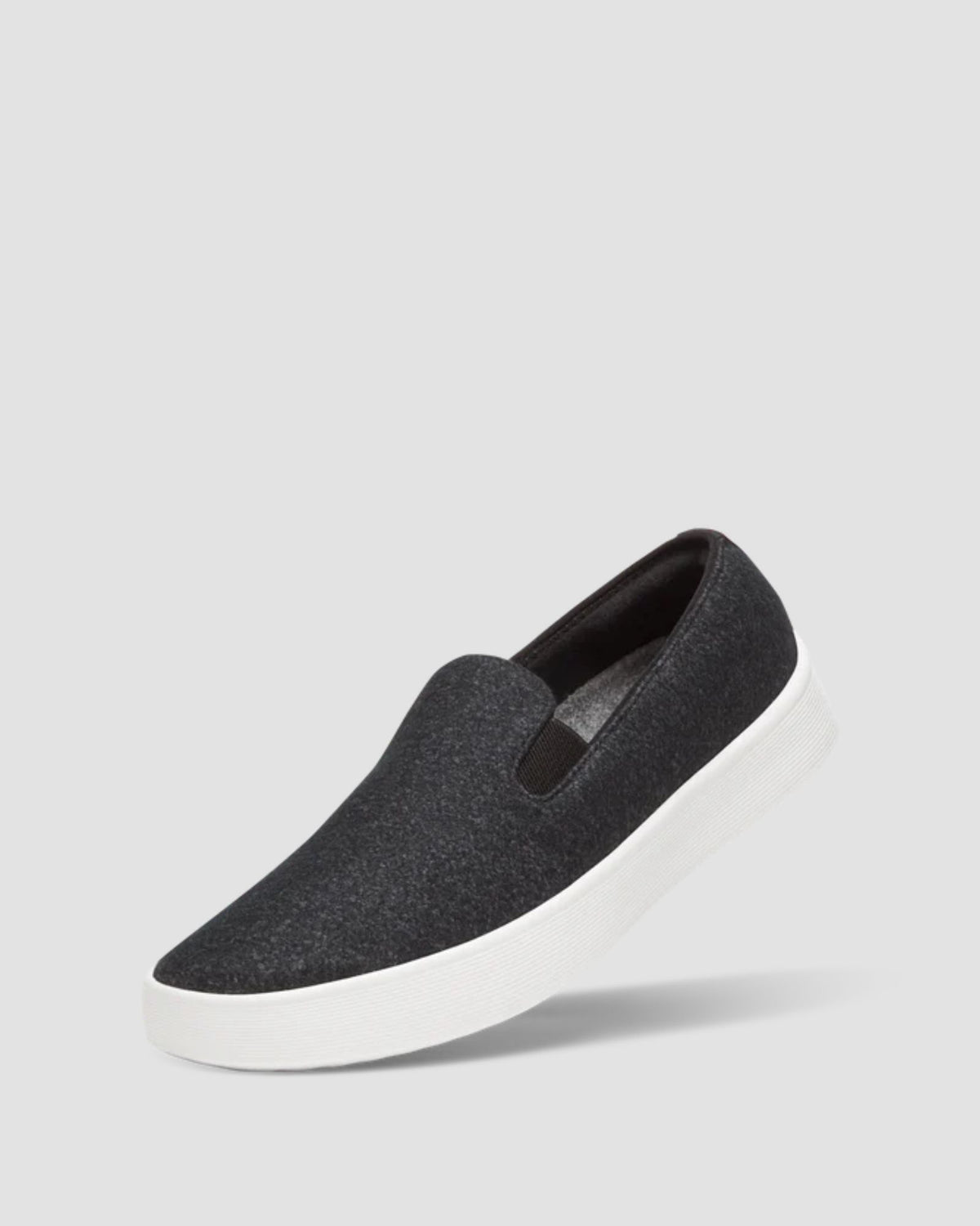 WOMENS WOOL CRUISER SLIP ON NATURAL BLACK