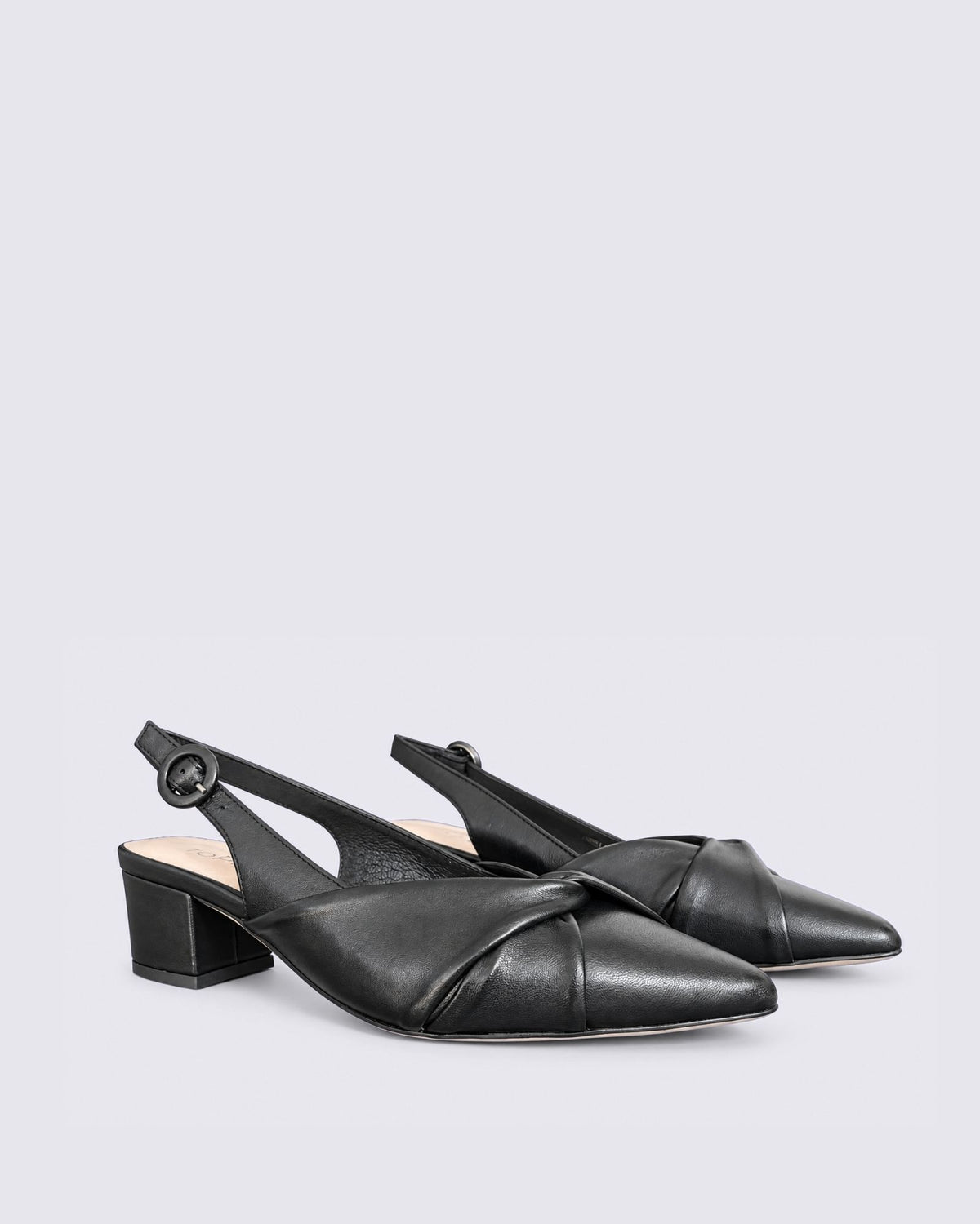 AMELLE SLINGBACK HEELS BLACK