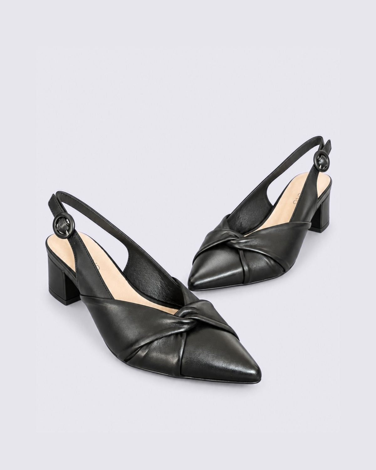 AMELLE SLINGBACK HEELS BLACK