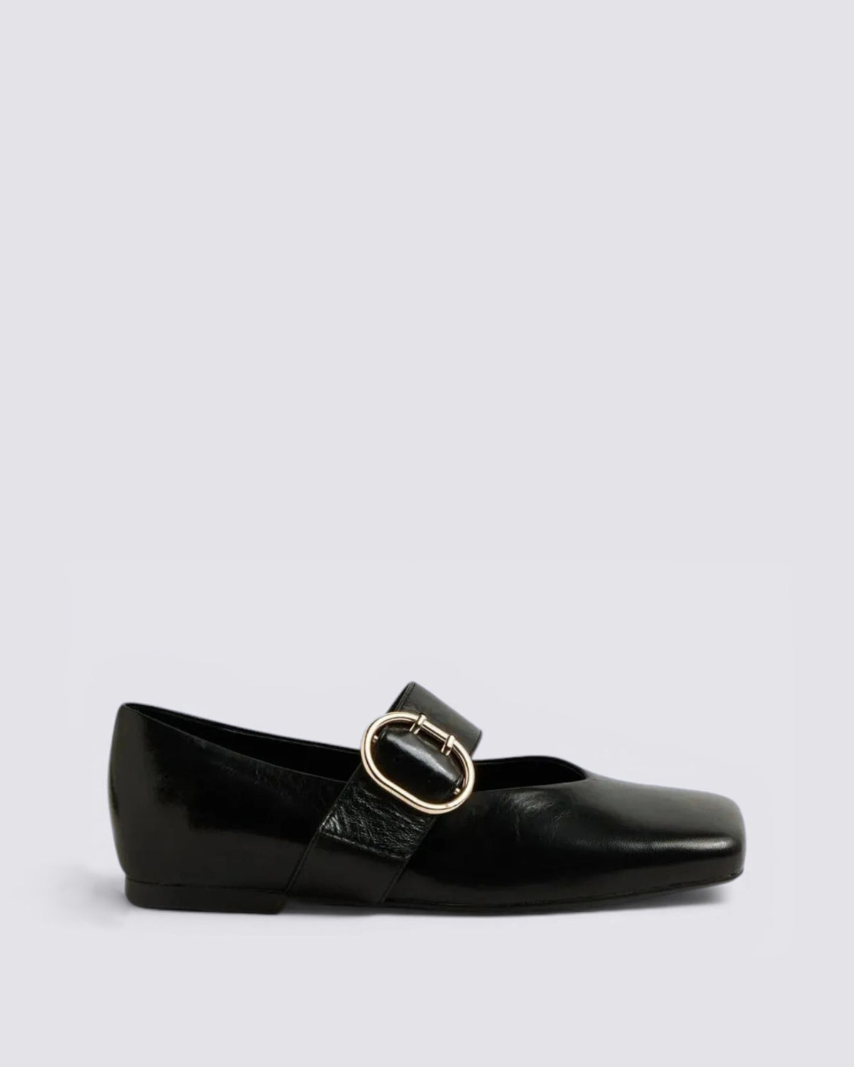 ANKITAH FLAT SHOES BLACK POLISH