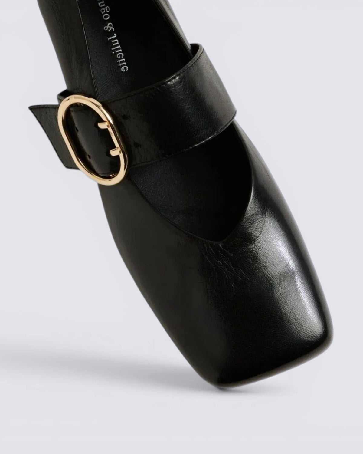 ANKITAH FLAT SHOES BLACK POLISH
