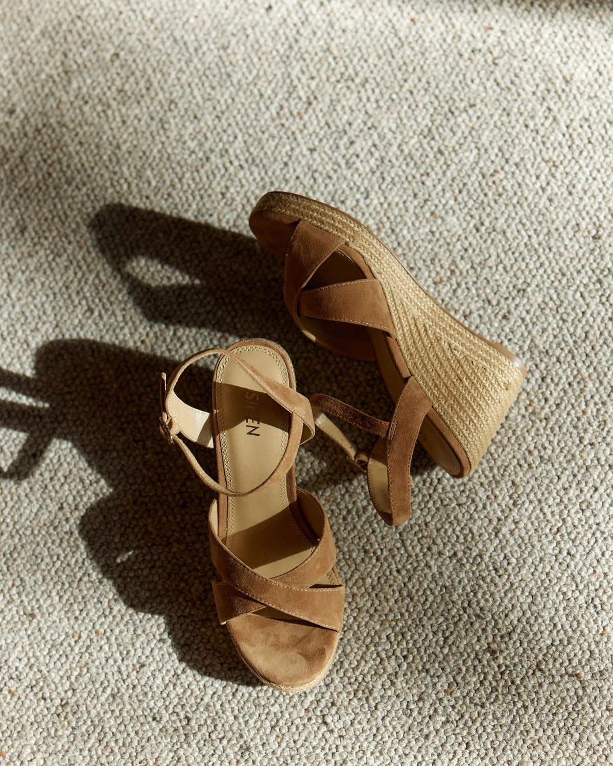REMINGTON ROPE WEDGES TOBACCO BROWN SUEDE