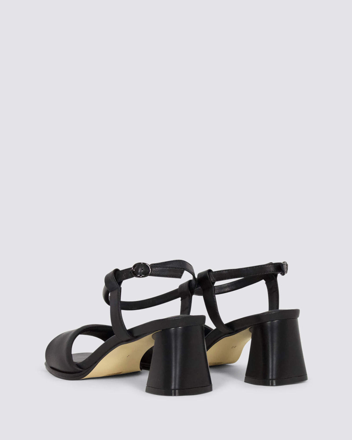 ICEBABY BLOCK HEELS BLACK LEATHER