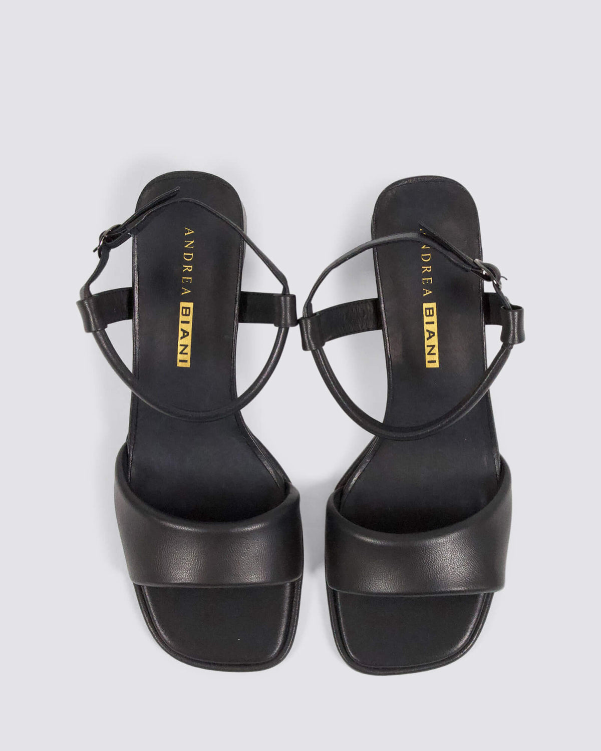ICEBABY BLOCK HEELS BLACK LEATHER