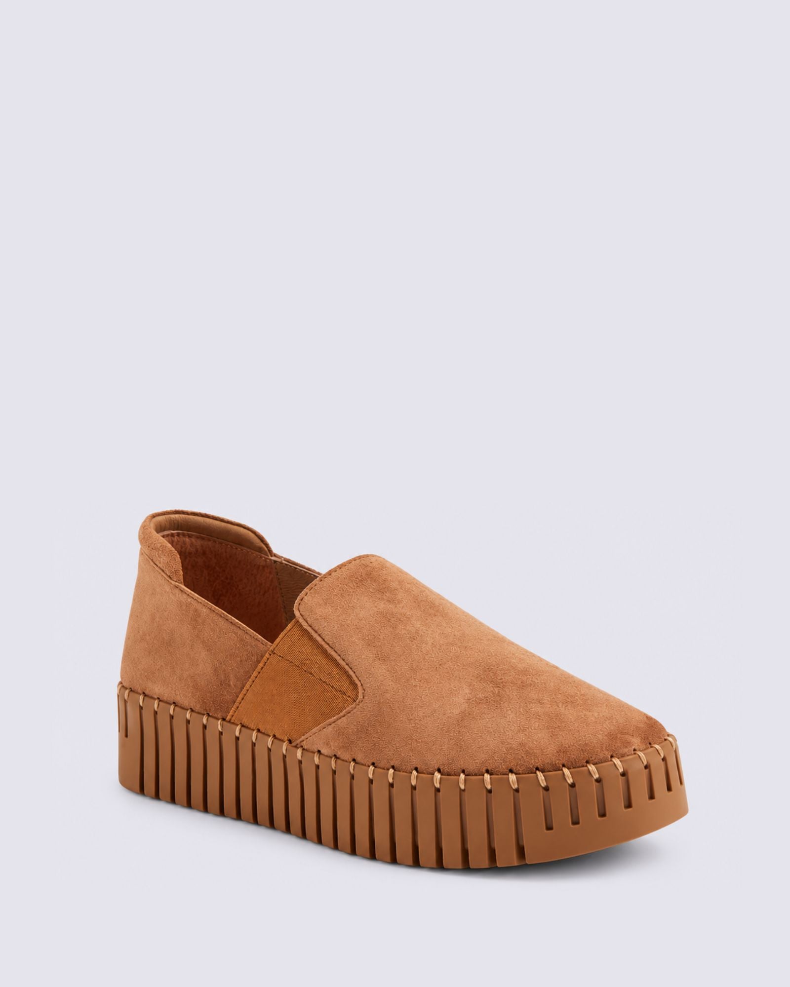 BECCA FLATS LIGHT CHOCOLATE SUEDE