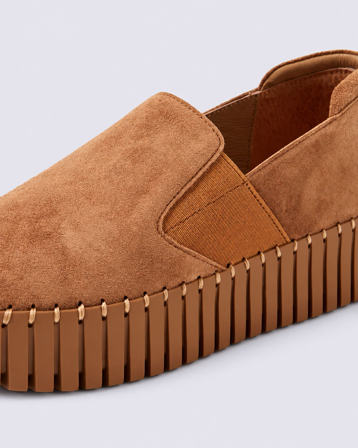 BECCA FLATS LIGHT CHOCOLATE SUEDE