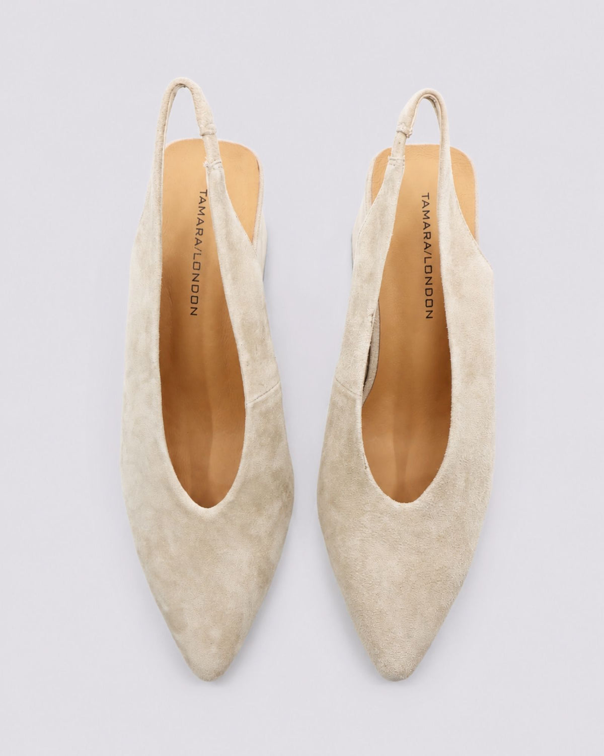 BEYAH SLINGBACK HEELS SAND SUEDE