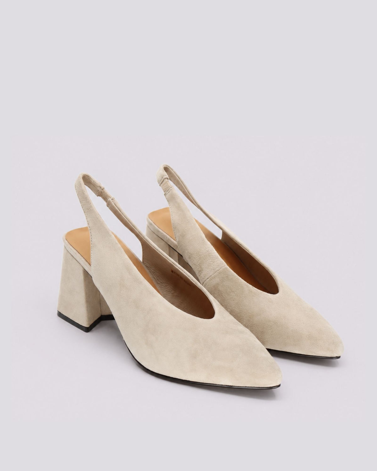 BEYAH SLINGBACK HEELS SAND SUEDE