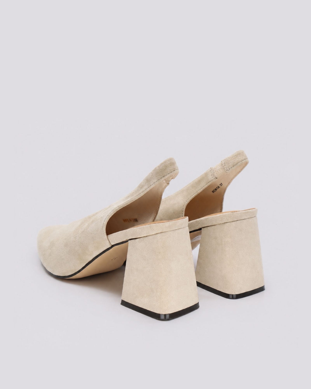 BEYAH SLINGBACK HEELS SAND SUEDE