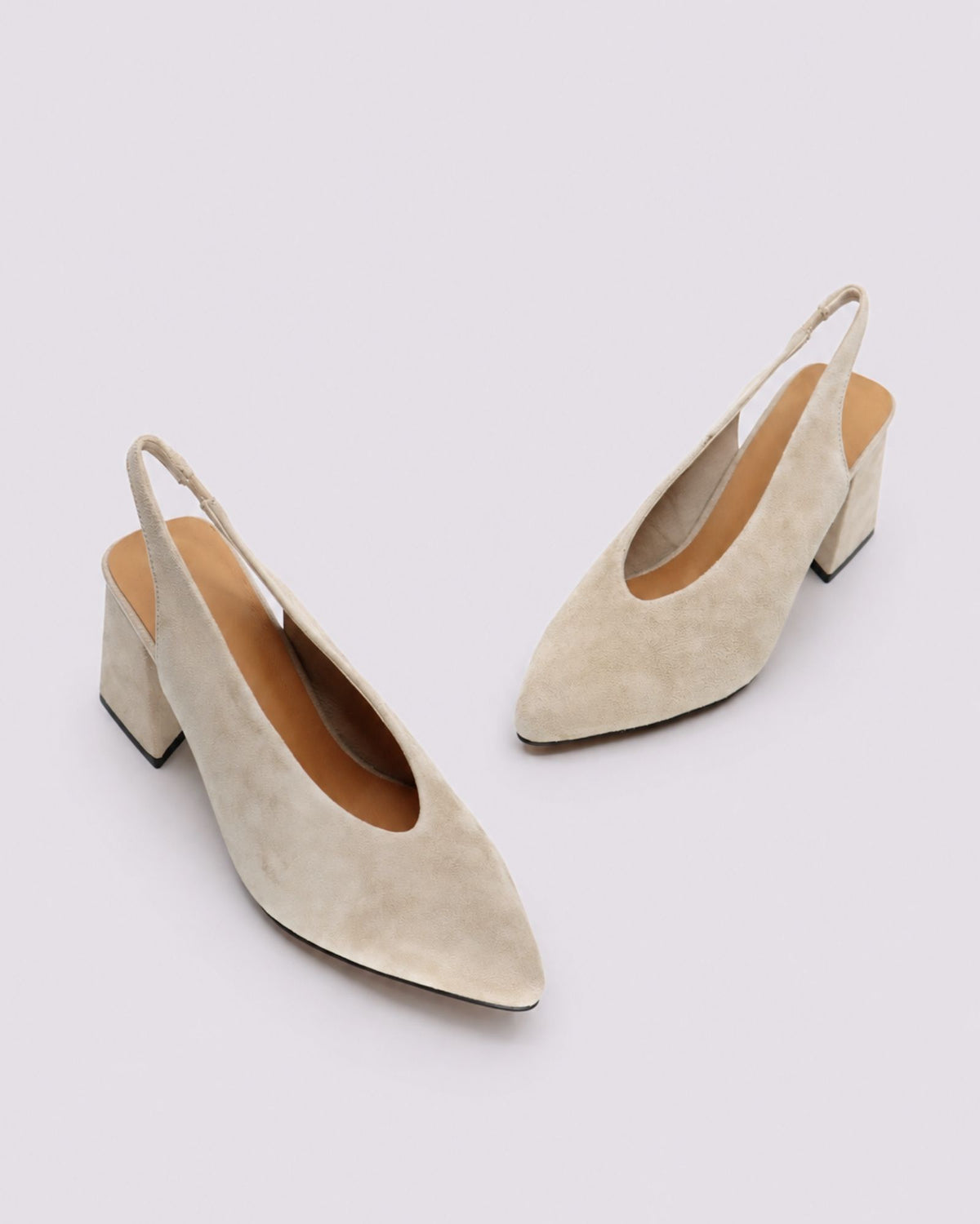 BEYAH SLINGBACK HEELS SAND SUEDE