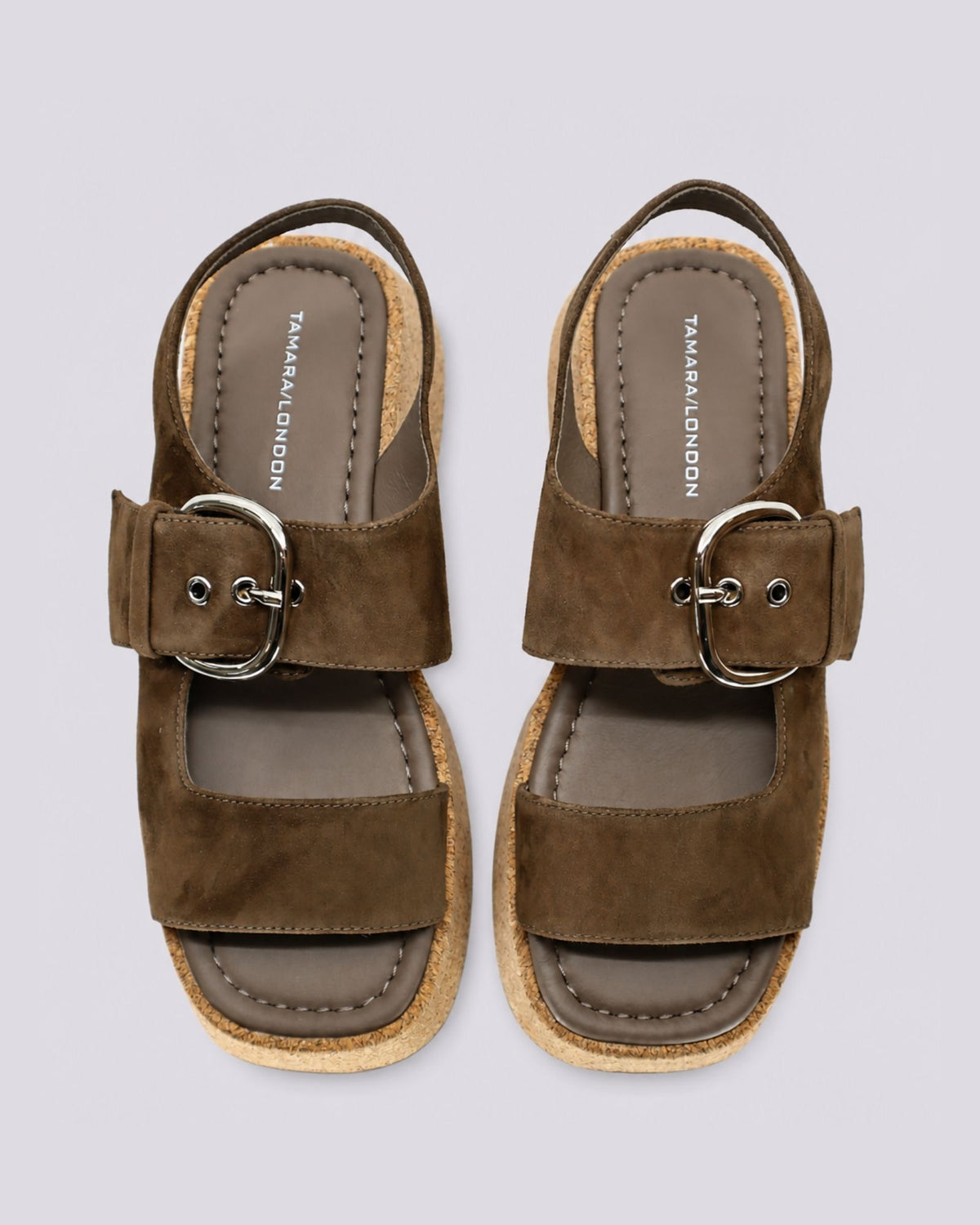 BIRAD PLATFORM SANDALS CHOCOLATE SUEDE