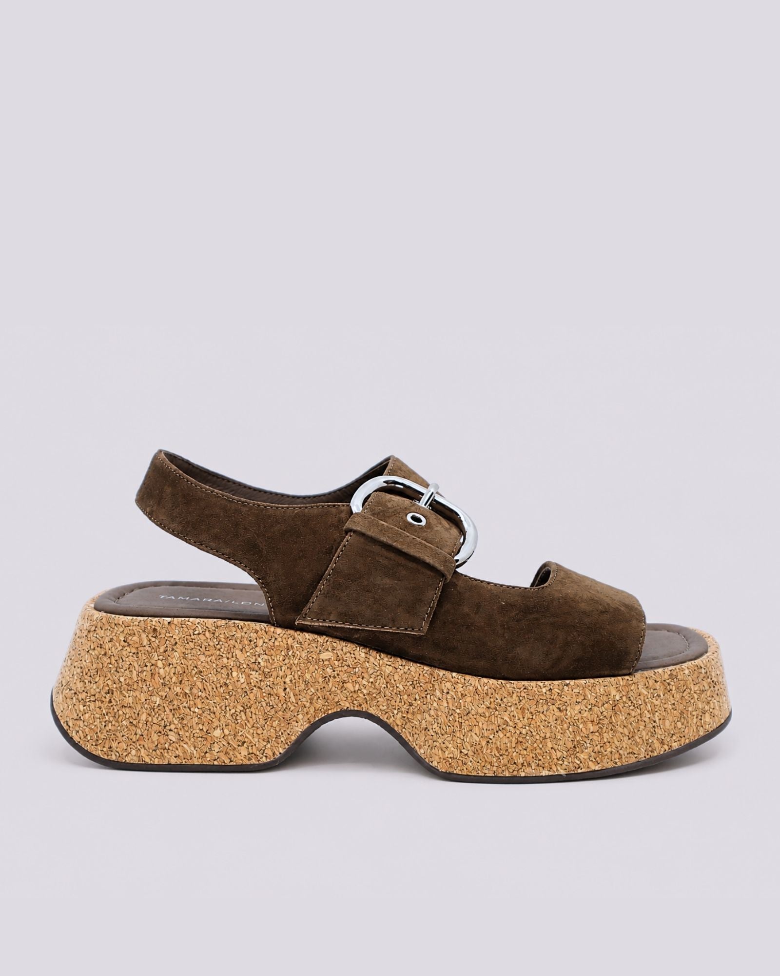BIRAD PLATFORM SANDALS CHOCOLATE SUEDE