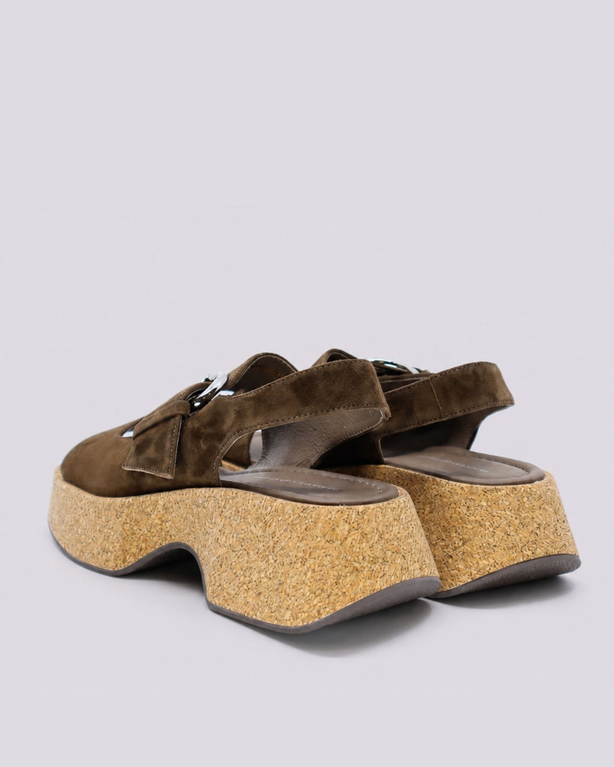 BIRAD PLATFORM SANDALS CHOCOLATE SUEDE