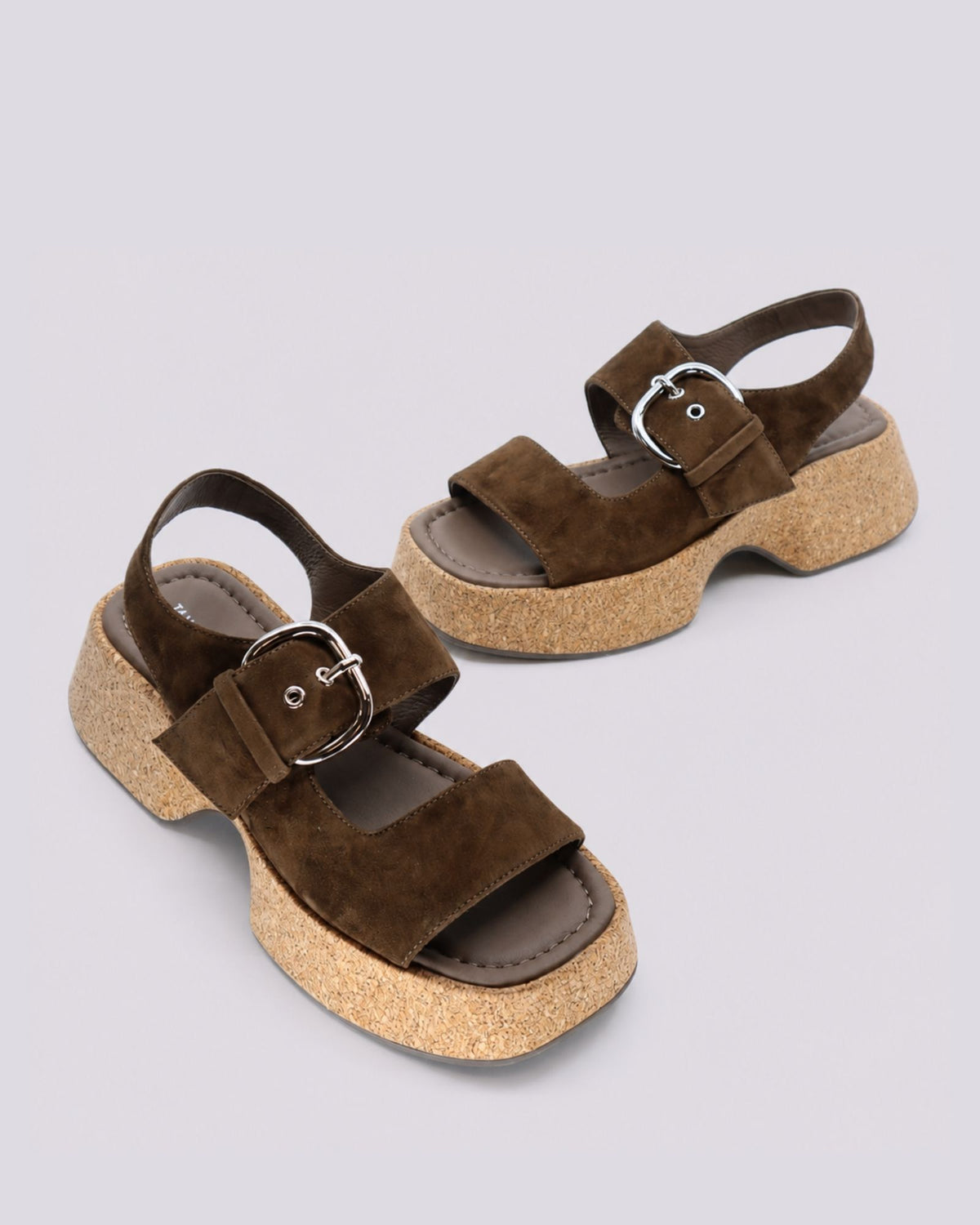 BIRAD PLATFORM SANDALS CHOCOLATE SUEDE