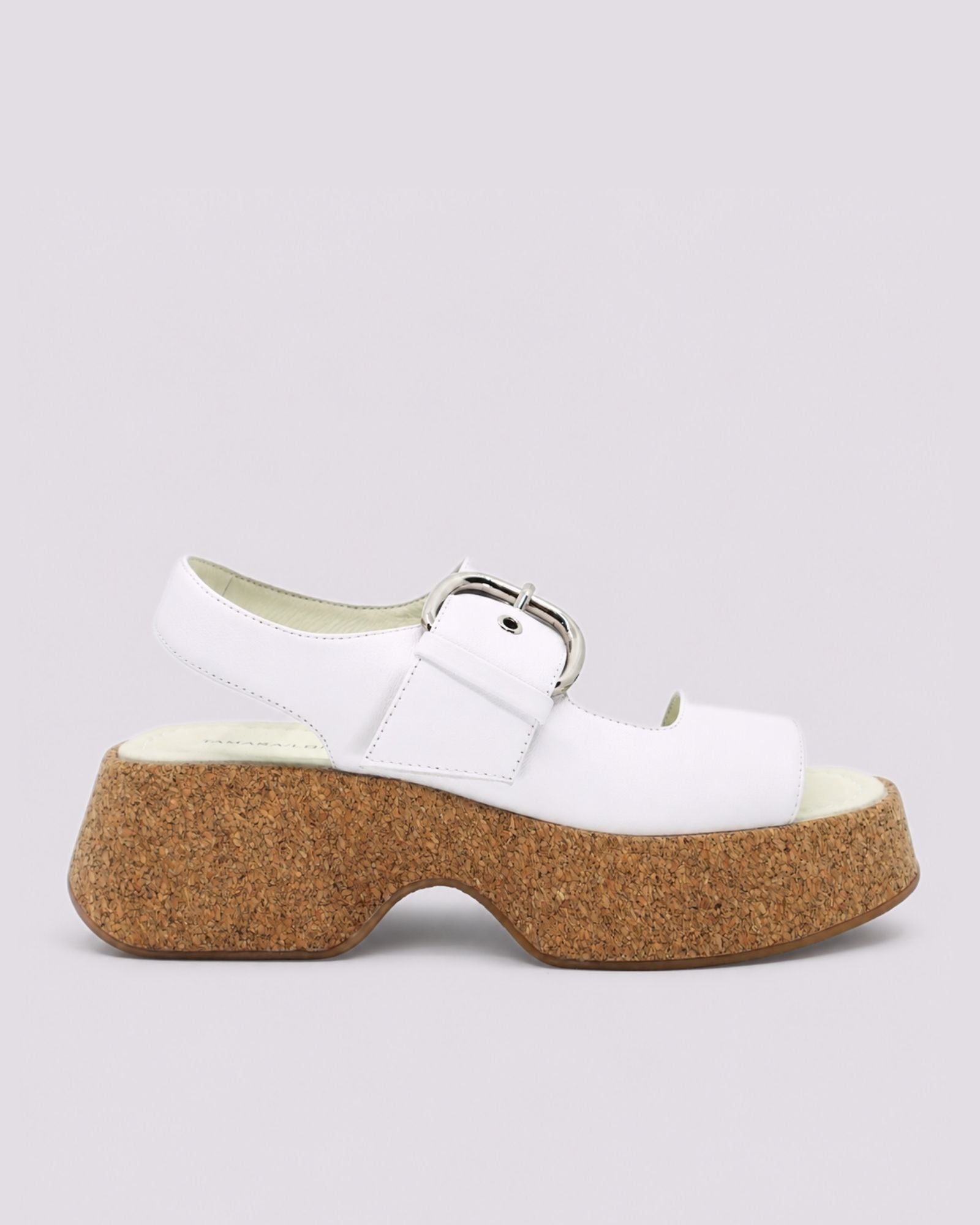 BIRAD PLATFORM SANDALS WHITE/CORK