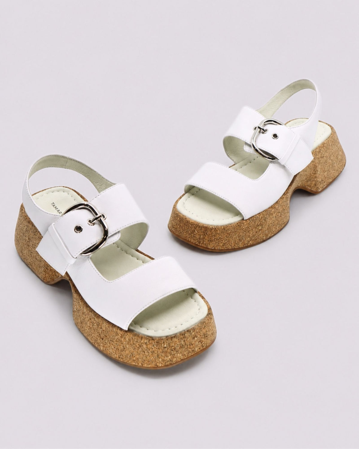 BIRAD PLATFORM SANDALS WHITE/CORK