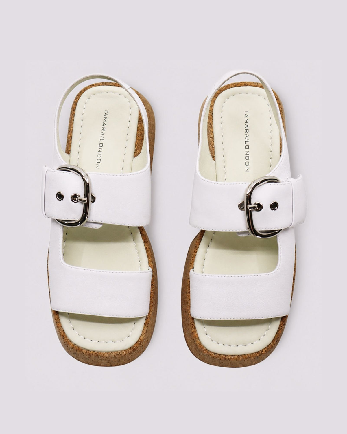 BIRAD PLATFORM SANDALS WHITE/CORK