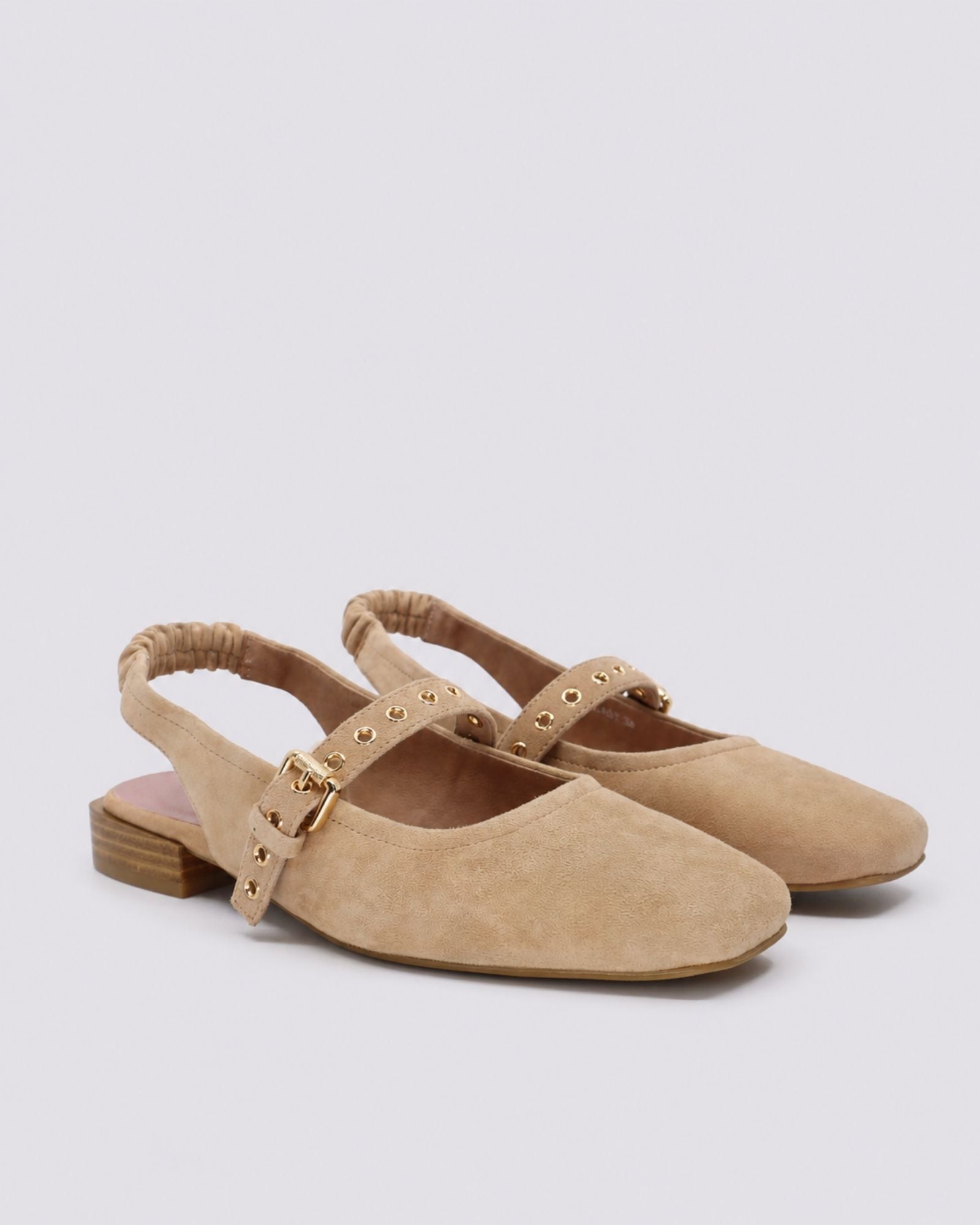 BLAST SLINGBACK FLATS SAND SUEDE