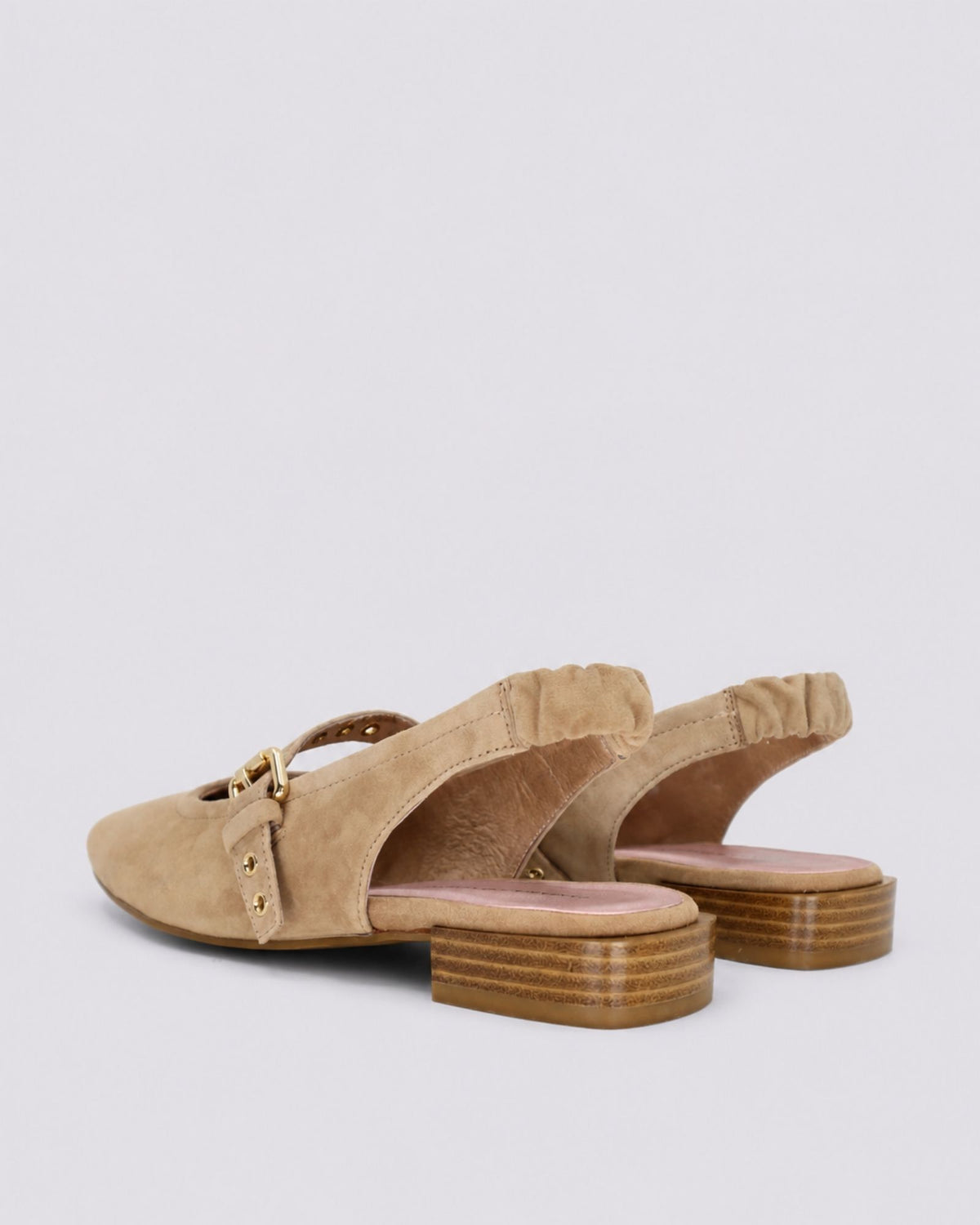 BLAST SLINGBACK FLATS SAND SUEDE
