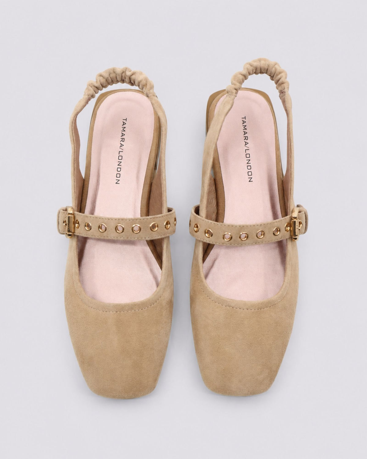 BLAST SLINGBACK FLATS SAND SUEDE