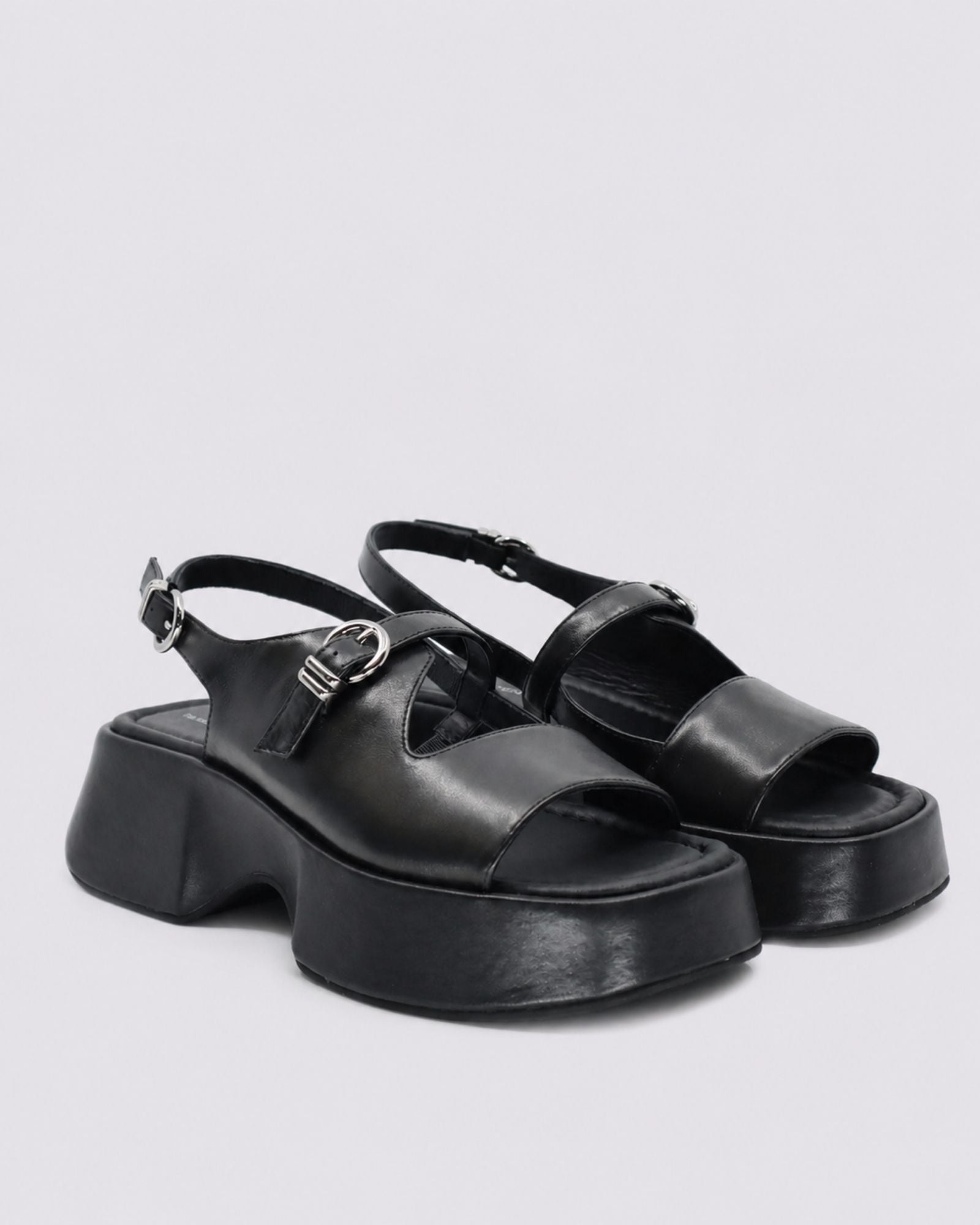 BOISE PLATFORM SANDALS BLACK
